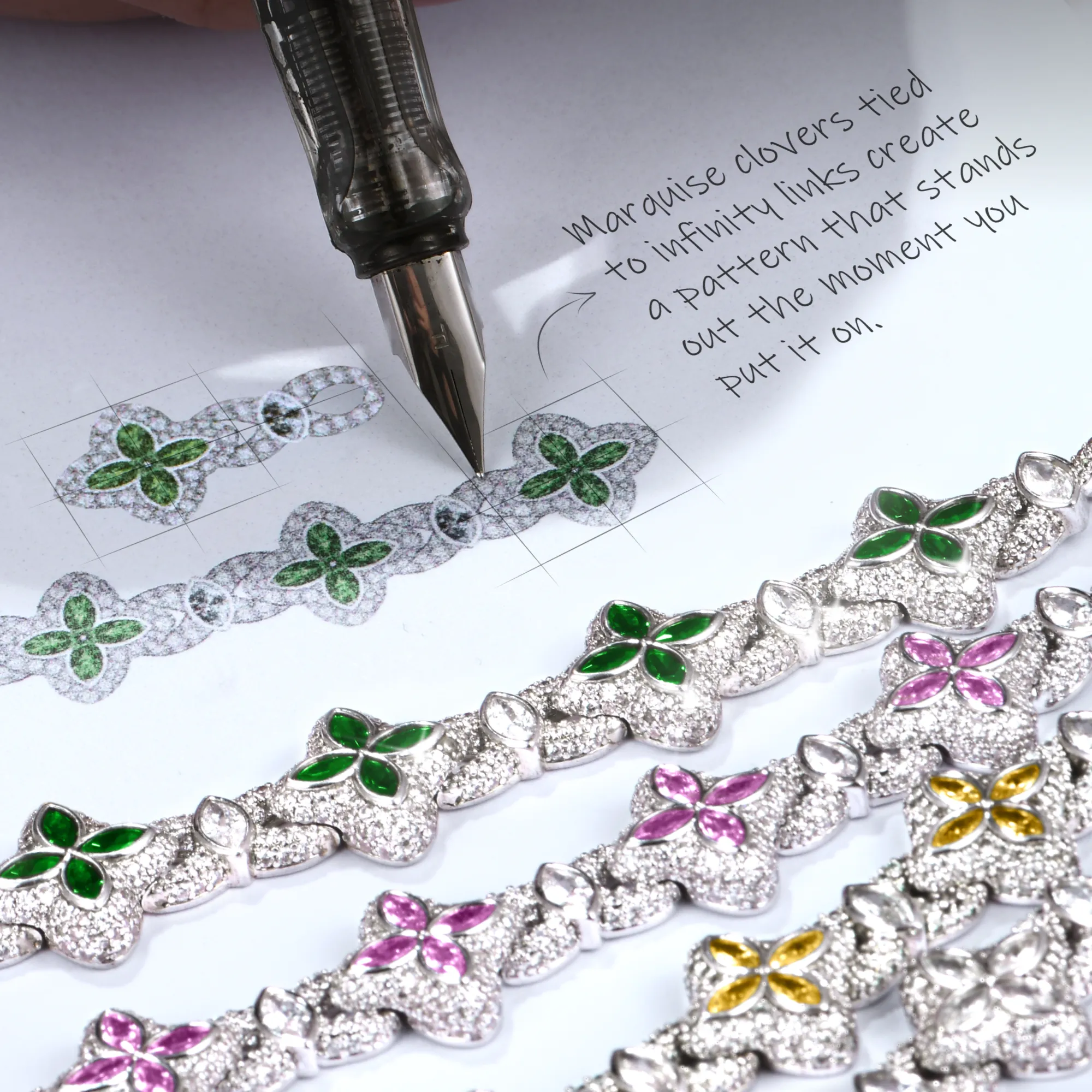 Iced Luminous Clover Bracelet - Image 8
