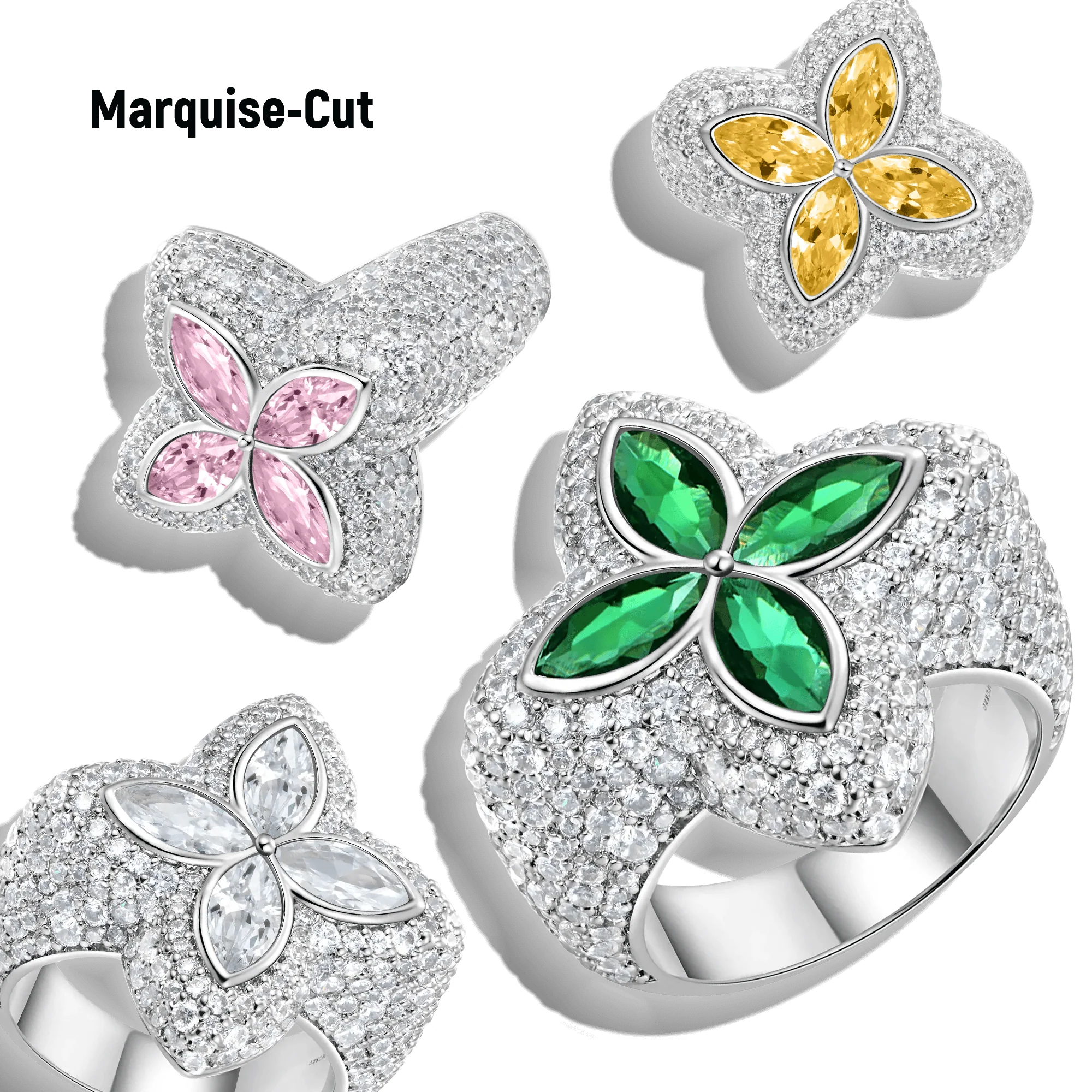 Iced Luminous Clover Ring - Image 4