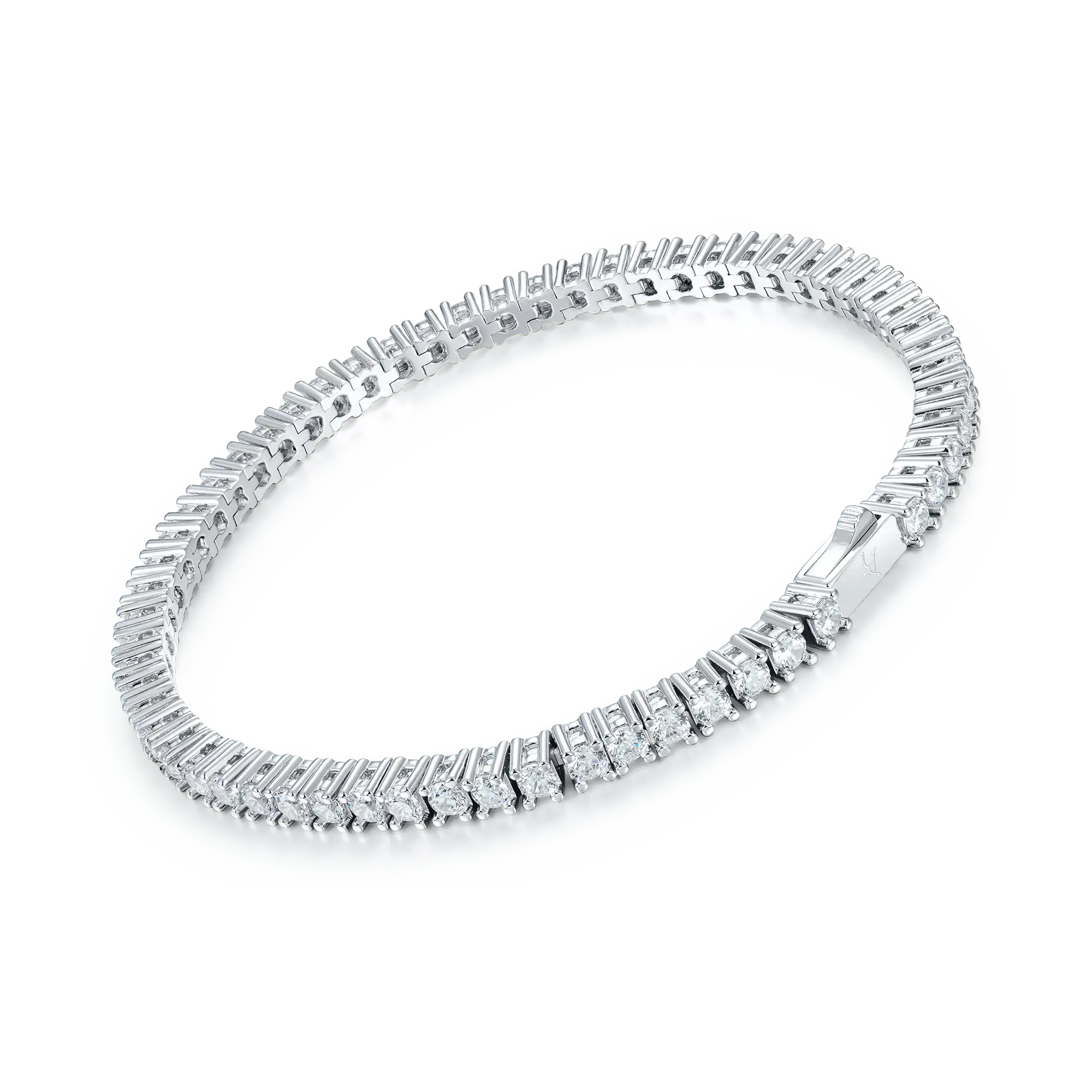 Moissanite Iced Tennis Bracelet - 3mm - Image 4
