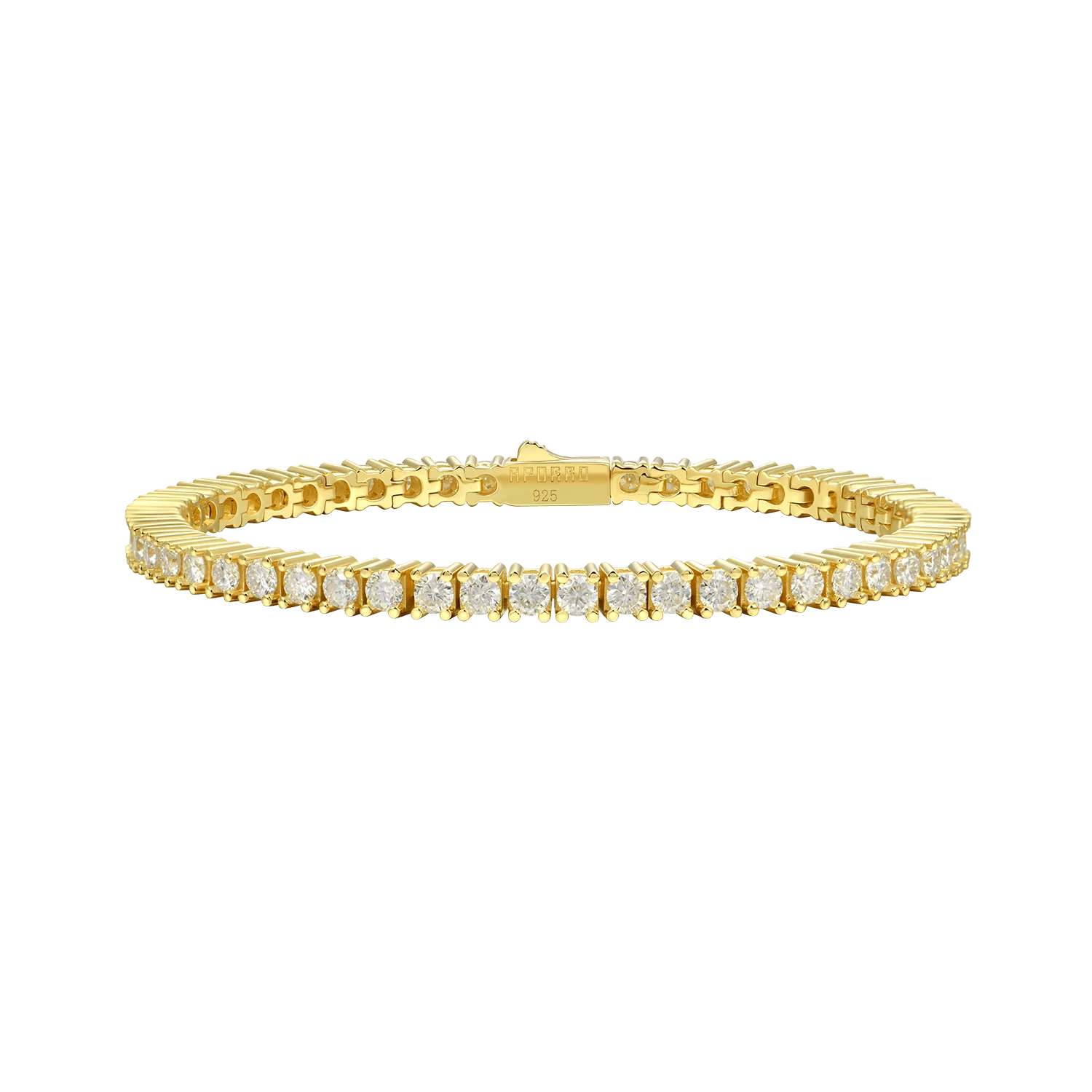 Moissanite Iced Tennis Bracelet - 3mm - Image 6