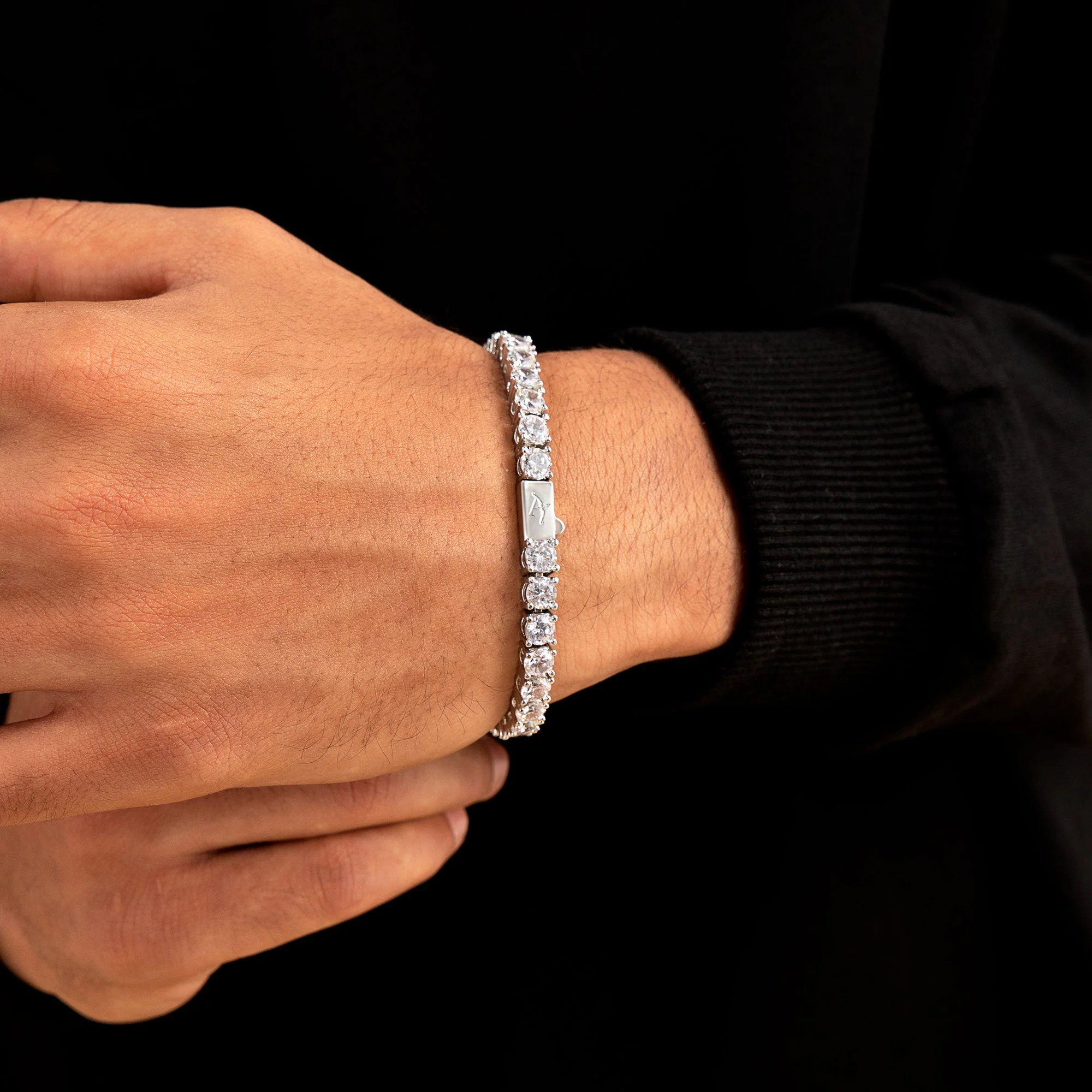 Moissanite Iced Tennis Bracelet - 5mm - Image 2