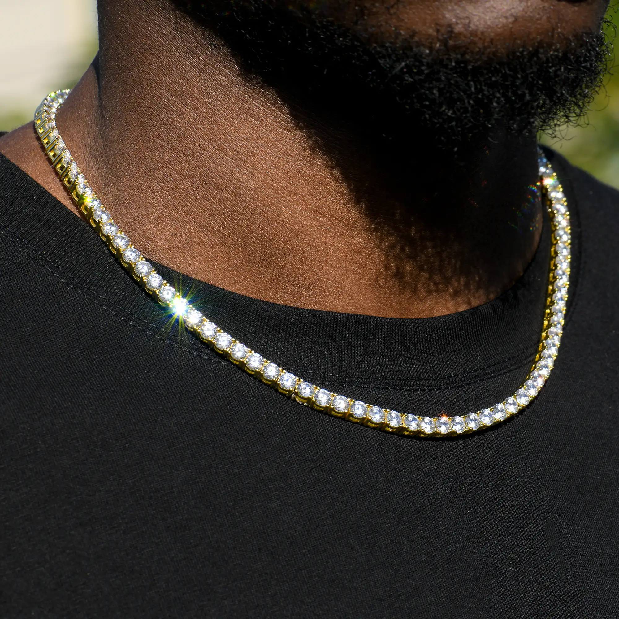 Moissanite Iced Tennis Chain - 5mm - Image 8