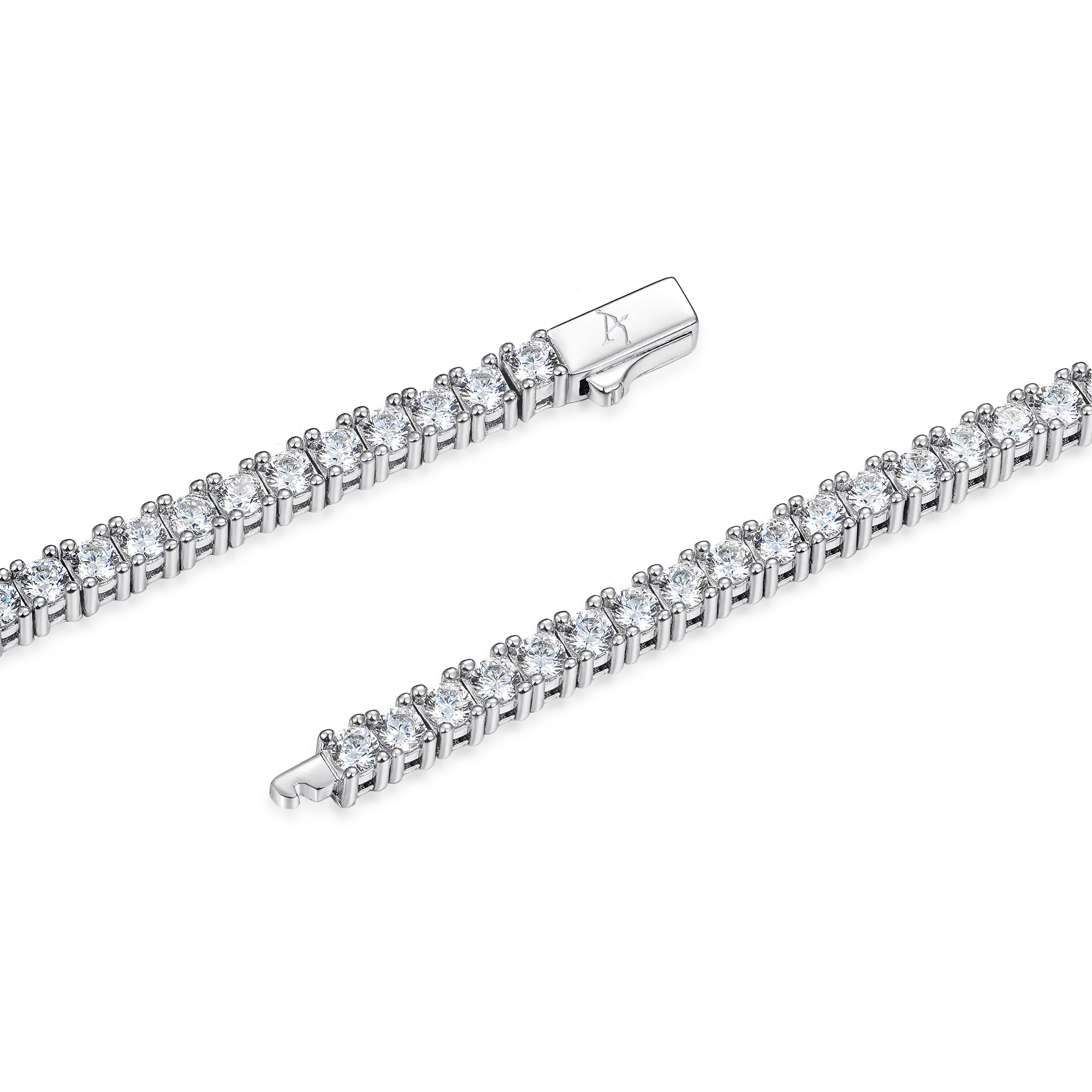 3mm Iced Tennis Chain - White Gold - Image 6