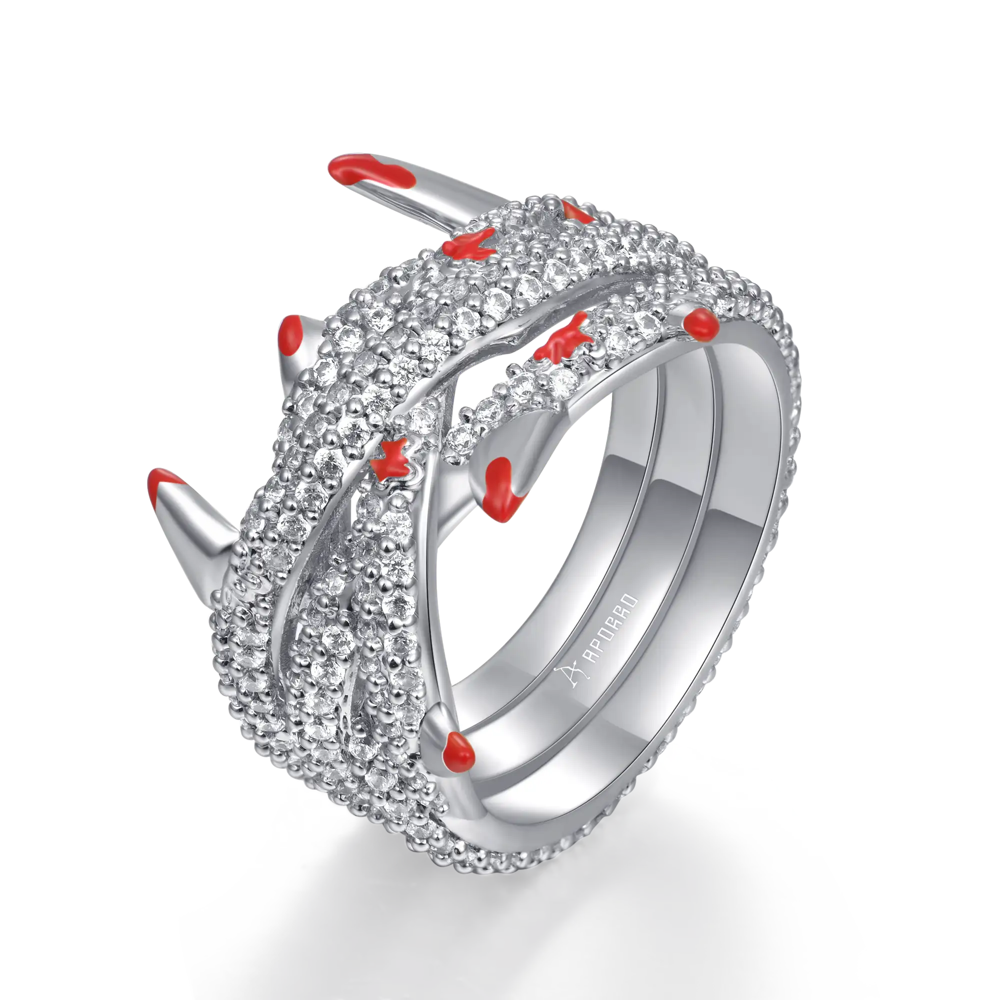 Iced Thorns Enamel Ring - Image 3