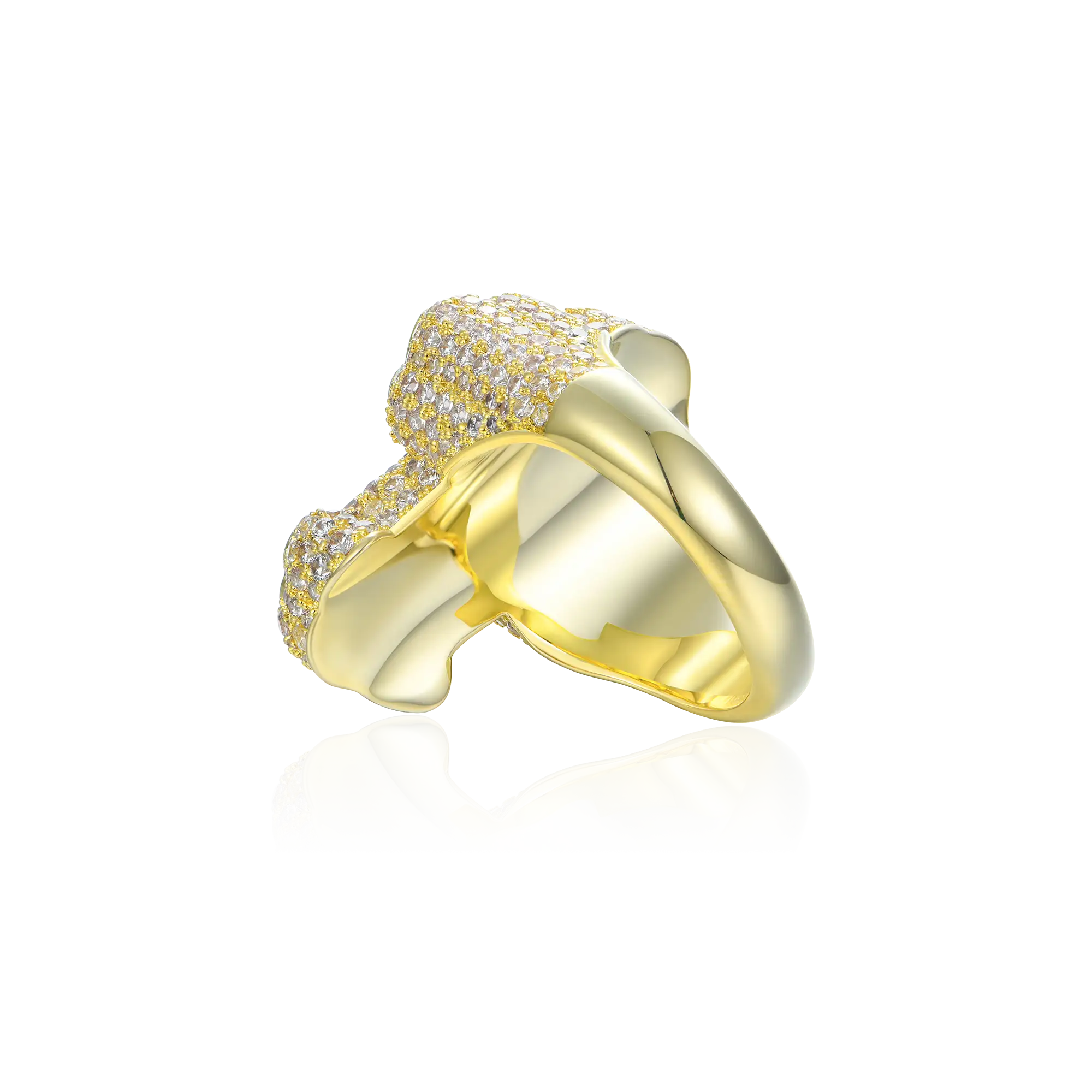 Iced Vitraux Vintage Starry Night Cross Ring - Image 12