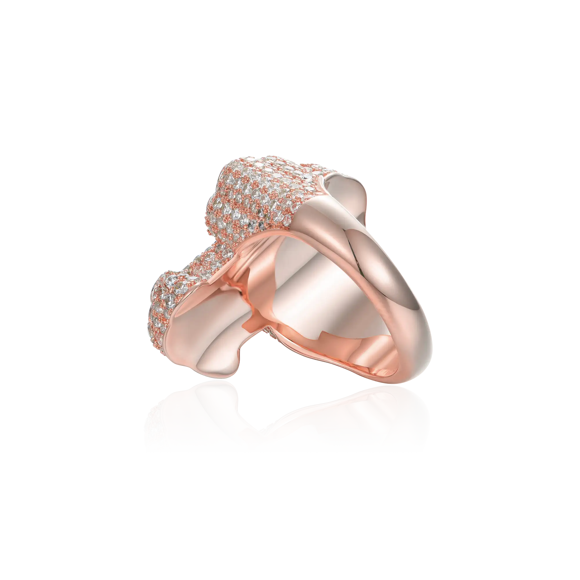 Iced Vitraux Vintage Starry Night Cross Ring - Image 4