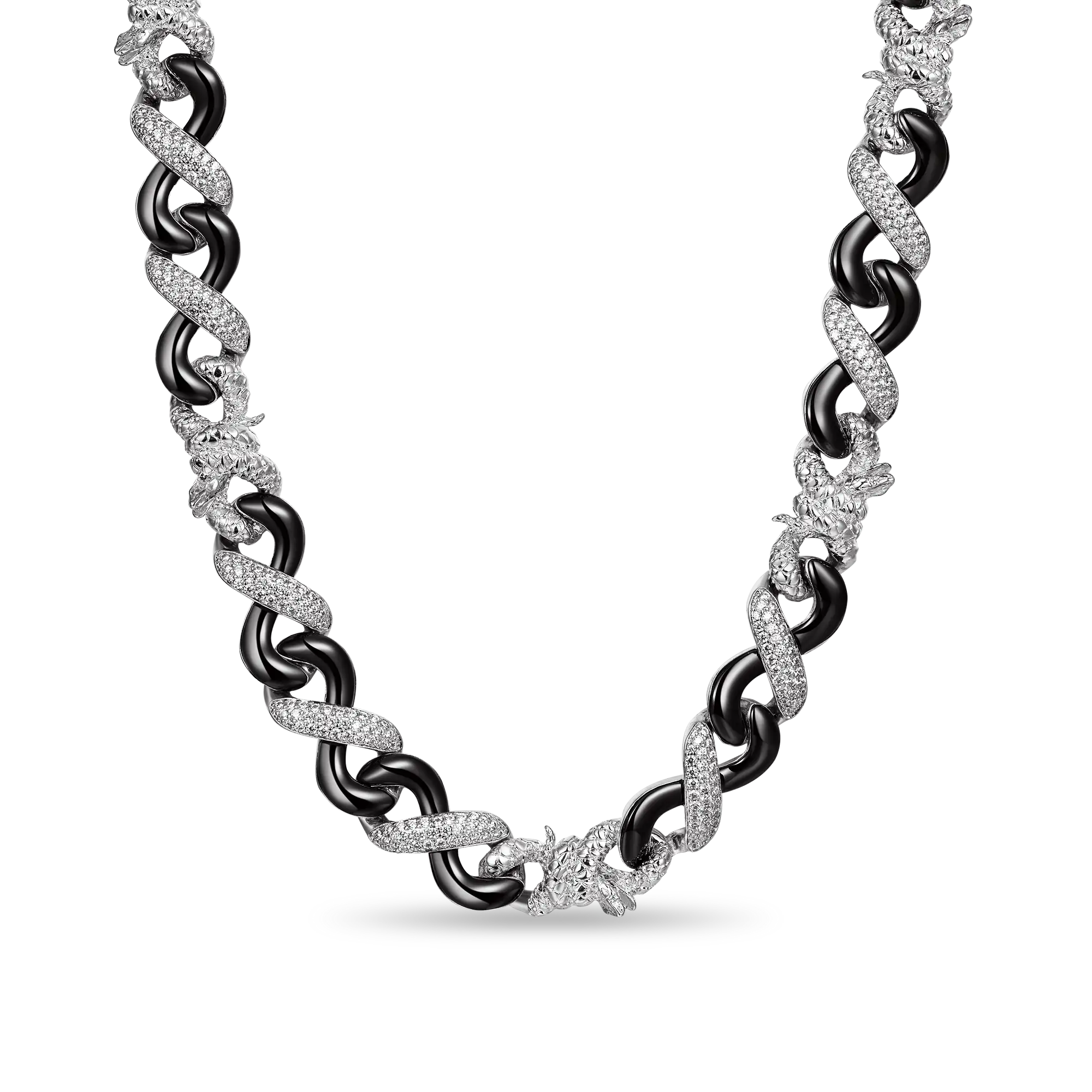 Infinity Two-tone Snake Clasp Chain - 12mm - Image 5