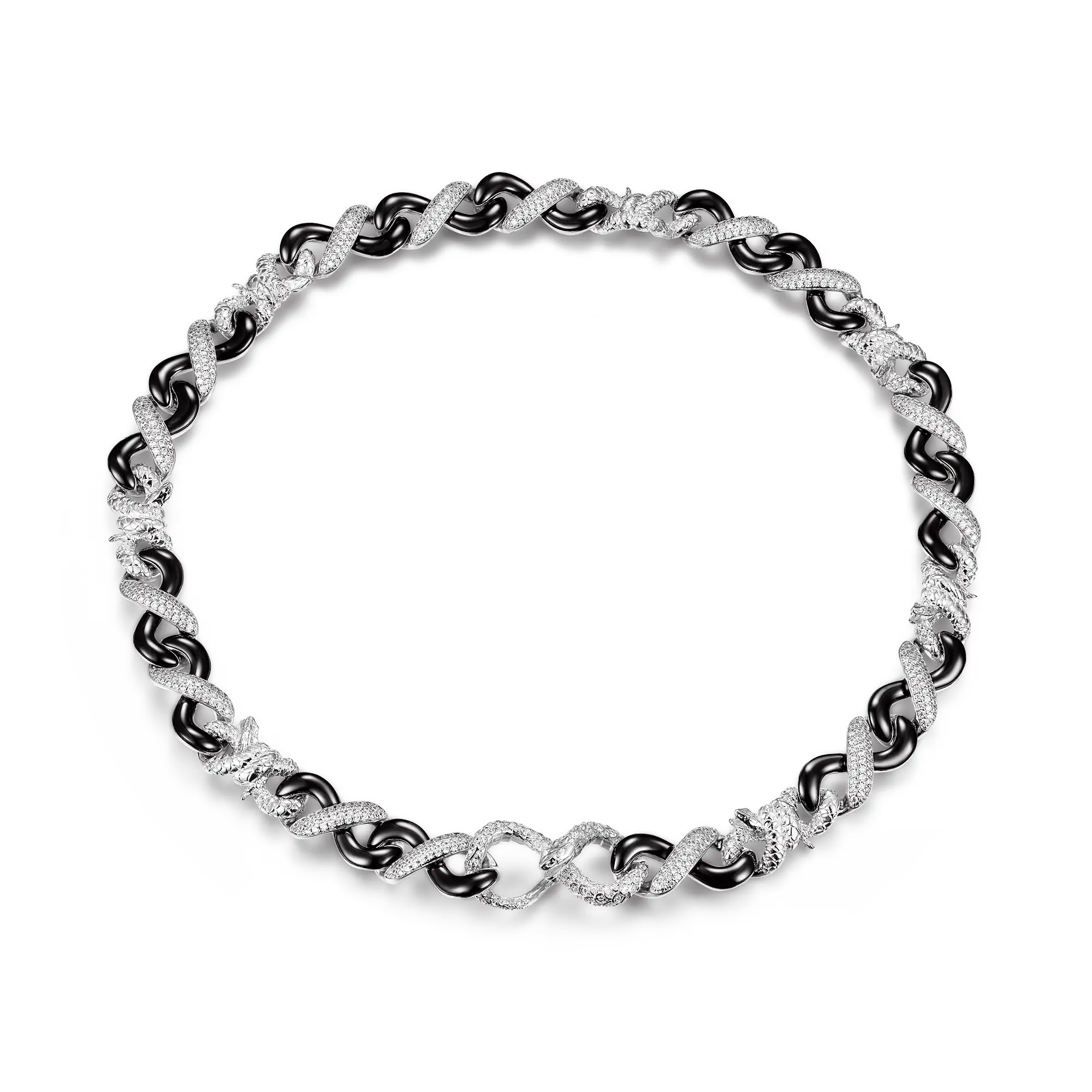 Infinity Two-tone Snake Clasp Chain - 12mm - Image 6