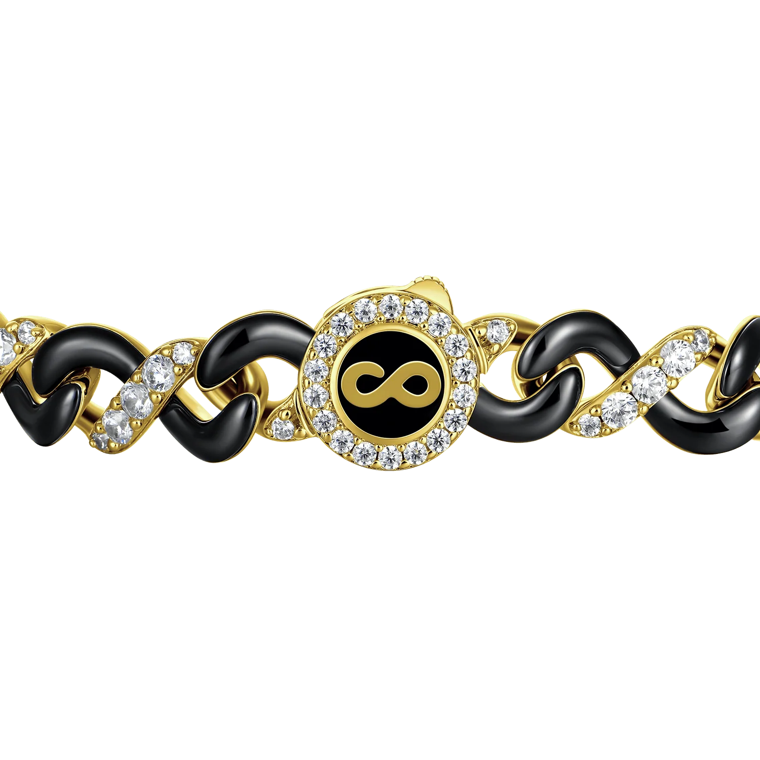 Infinity Two-tone Snake Shape Bracelet - 8mm - Image 3