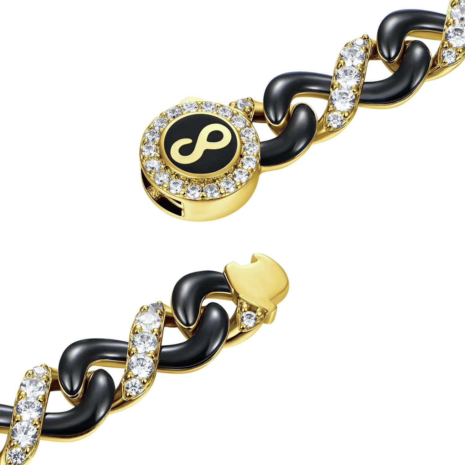 Infinity Two-tone Snake Shape Bracelet - 8mm - Image 4