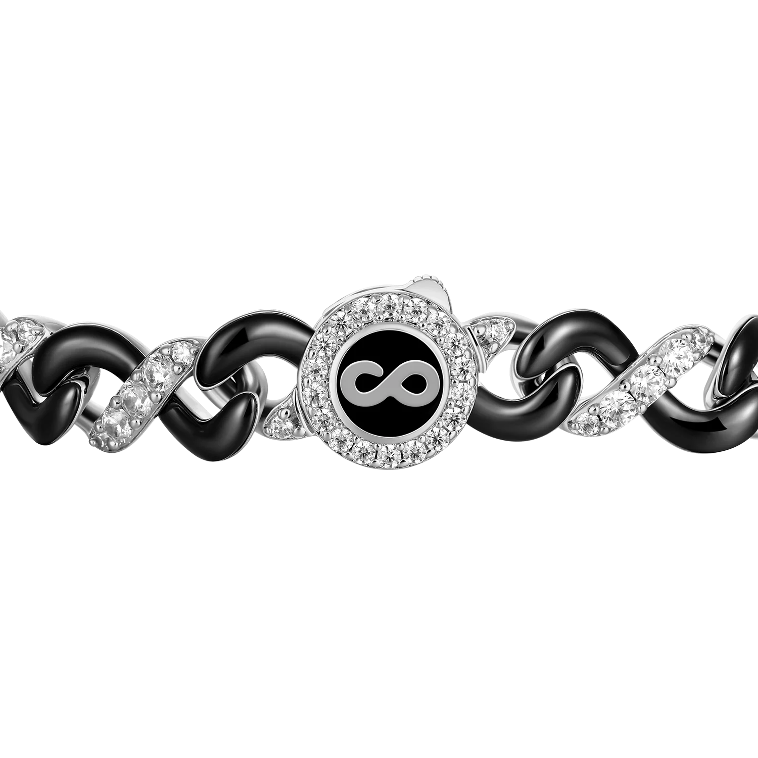 Infinity Two-tone Snake Shape Bracelet - 8mm - Image 7