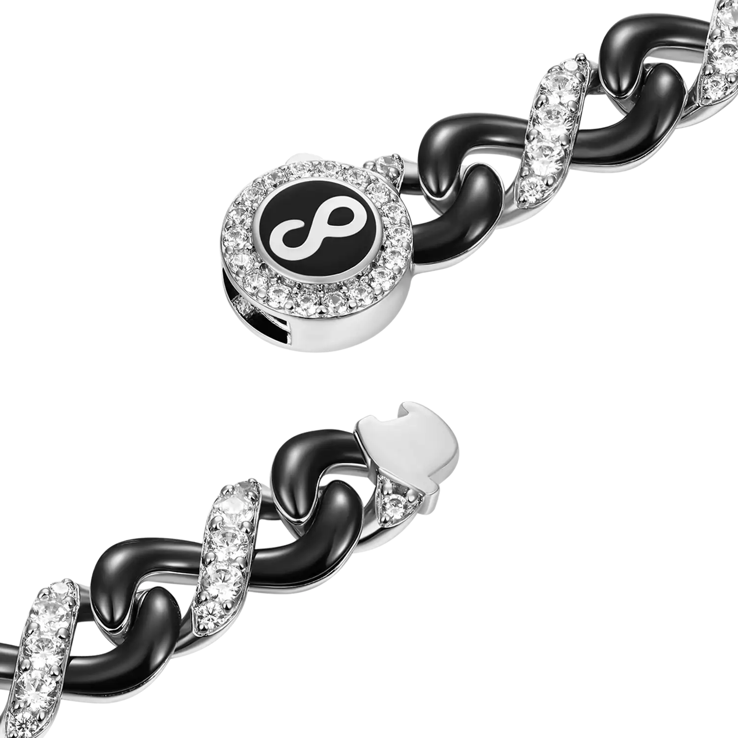 Infinity Two-tone Snake Shape Bracelet - 8mm - Image 8