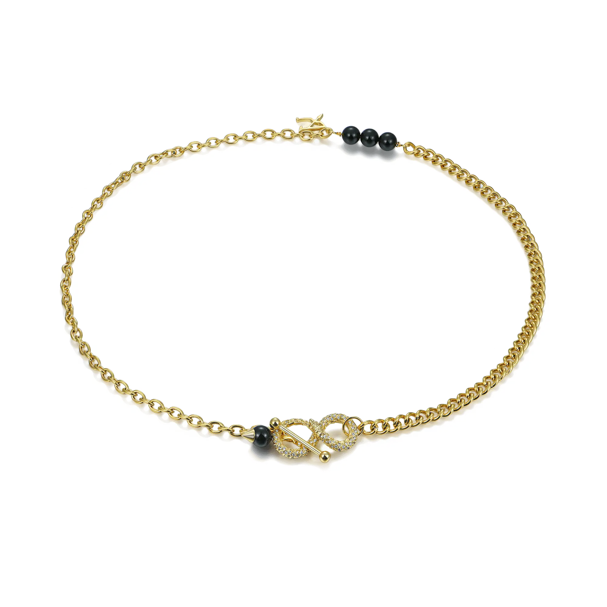 Infinity Adjustable Snake Necklace - 8mm - Image 3