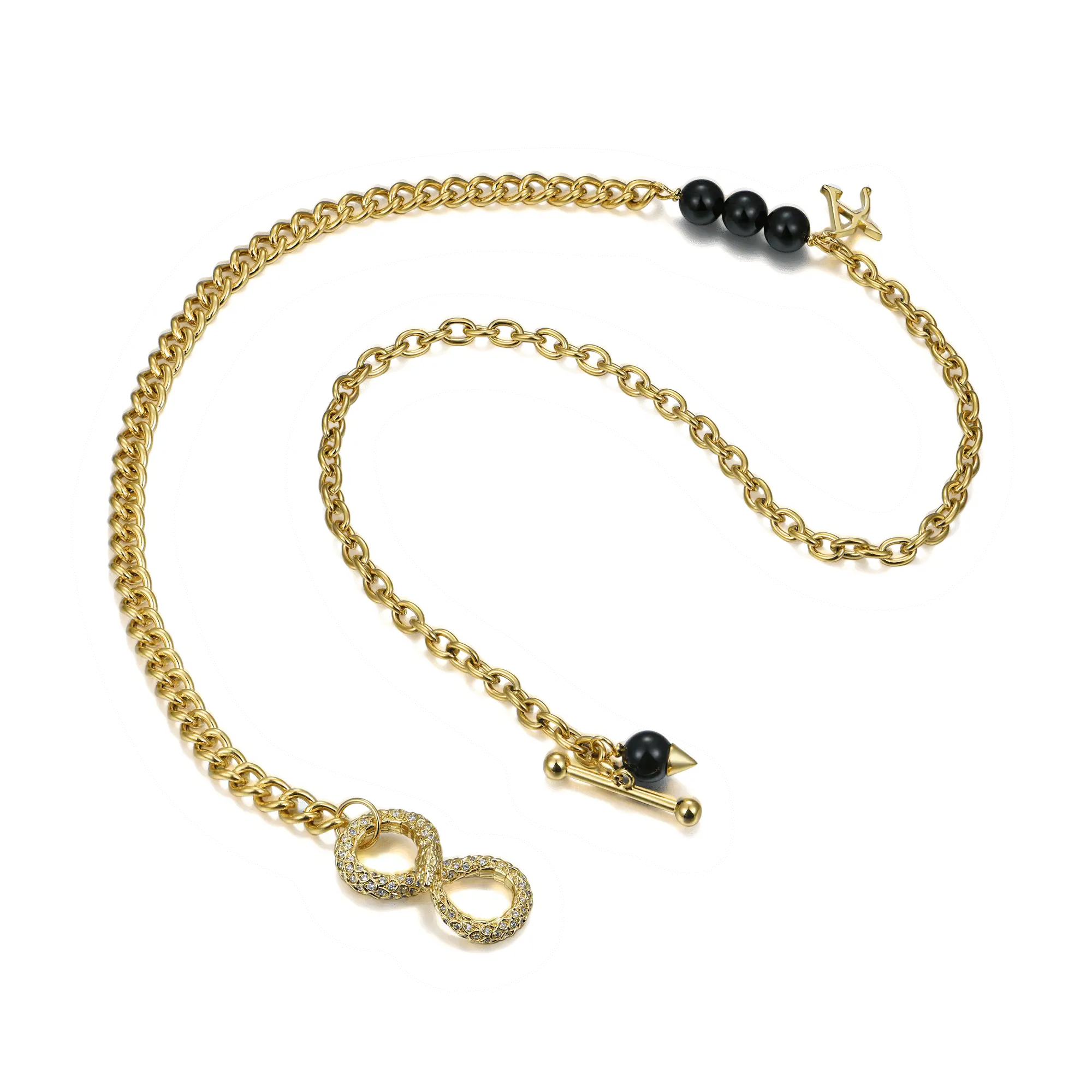 Infinity Adjustable Snake Necklace - 8mm - Image 4