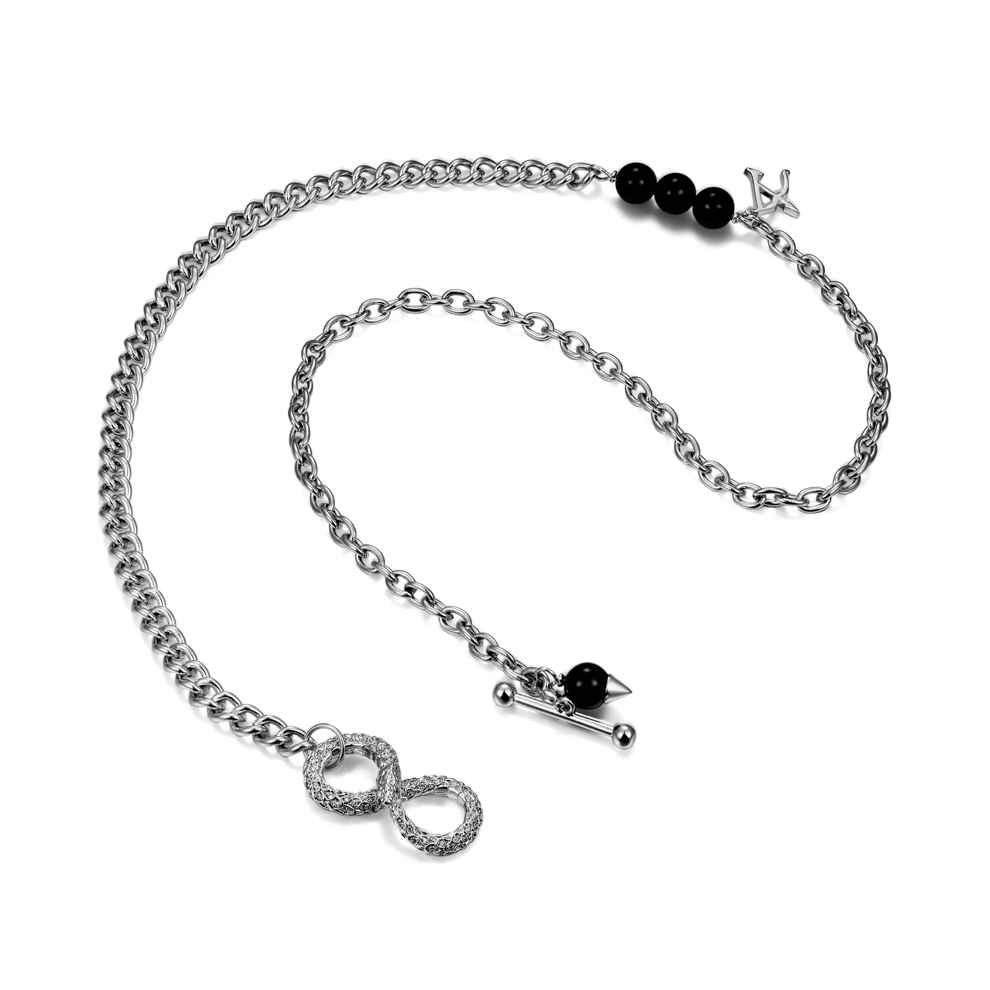 Infinity Adjustable Snake Necklace - 8mm - Image 7