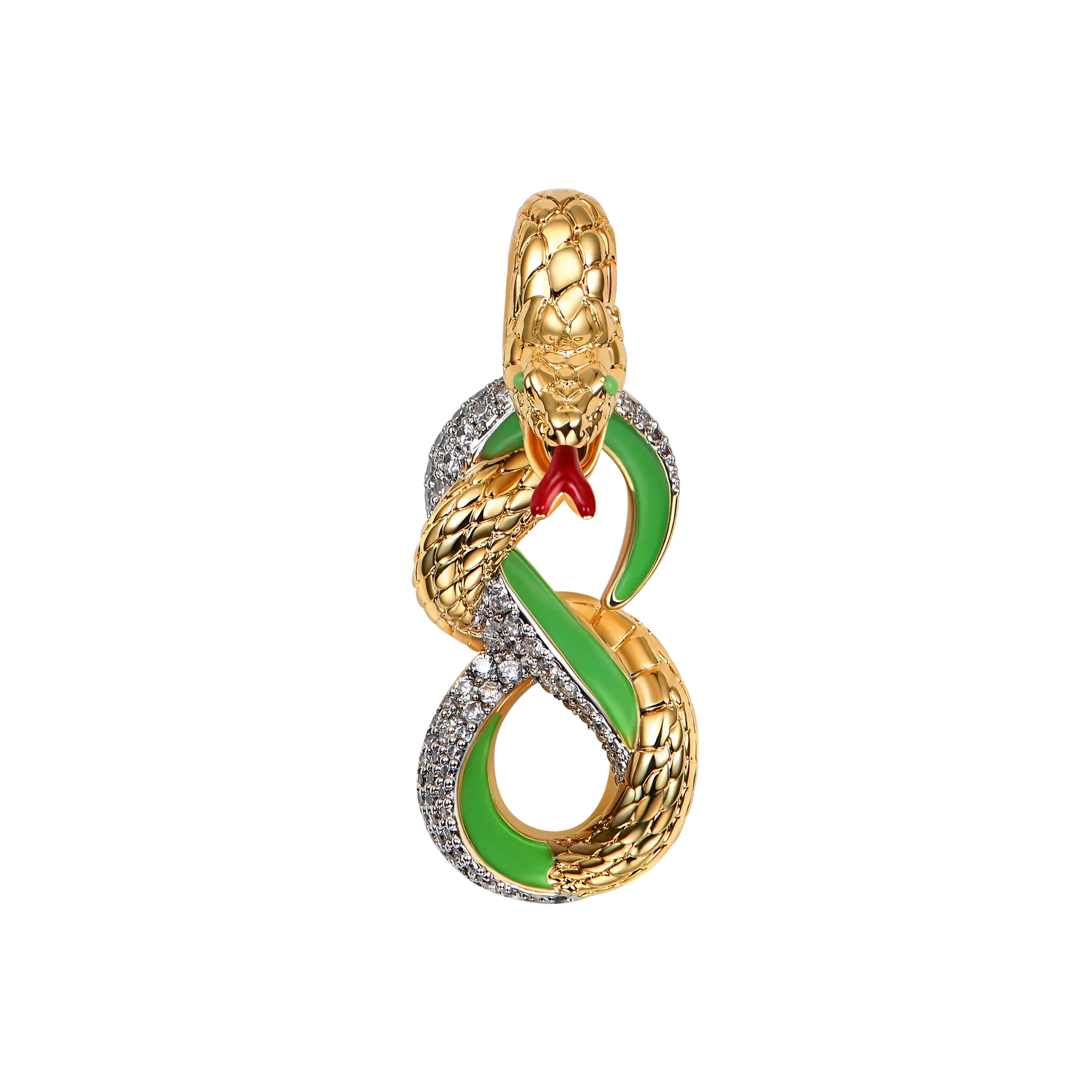 Infinity Glow in the Dark Snake Pendant - Image 3