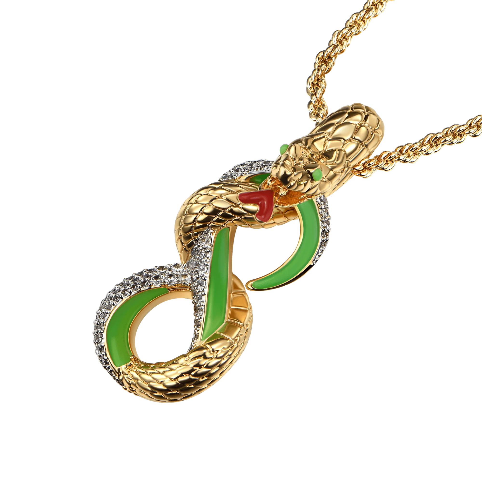 Infinity Glow in the Dark Snake Pendant - Image 5