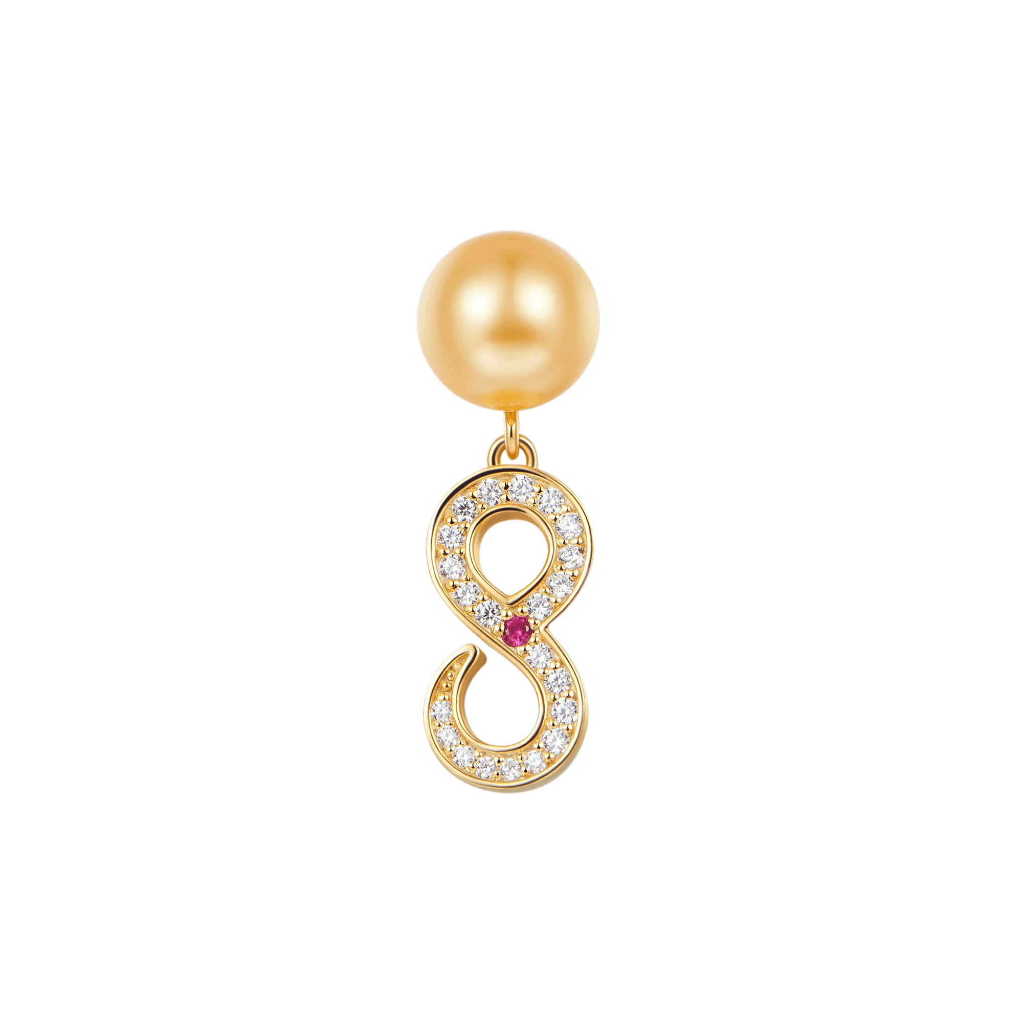 S925 Infinity Pearl Drop Earring - Image 9