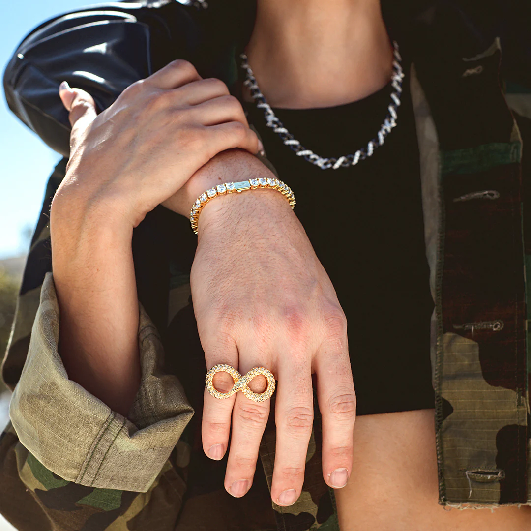Infinity Snake Double Finger Ring - Image 3