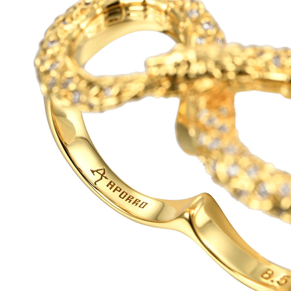 Infinity Snake Double Finger Ring - Image 6