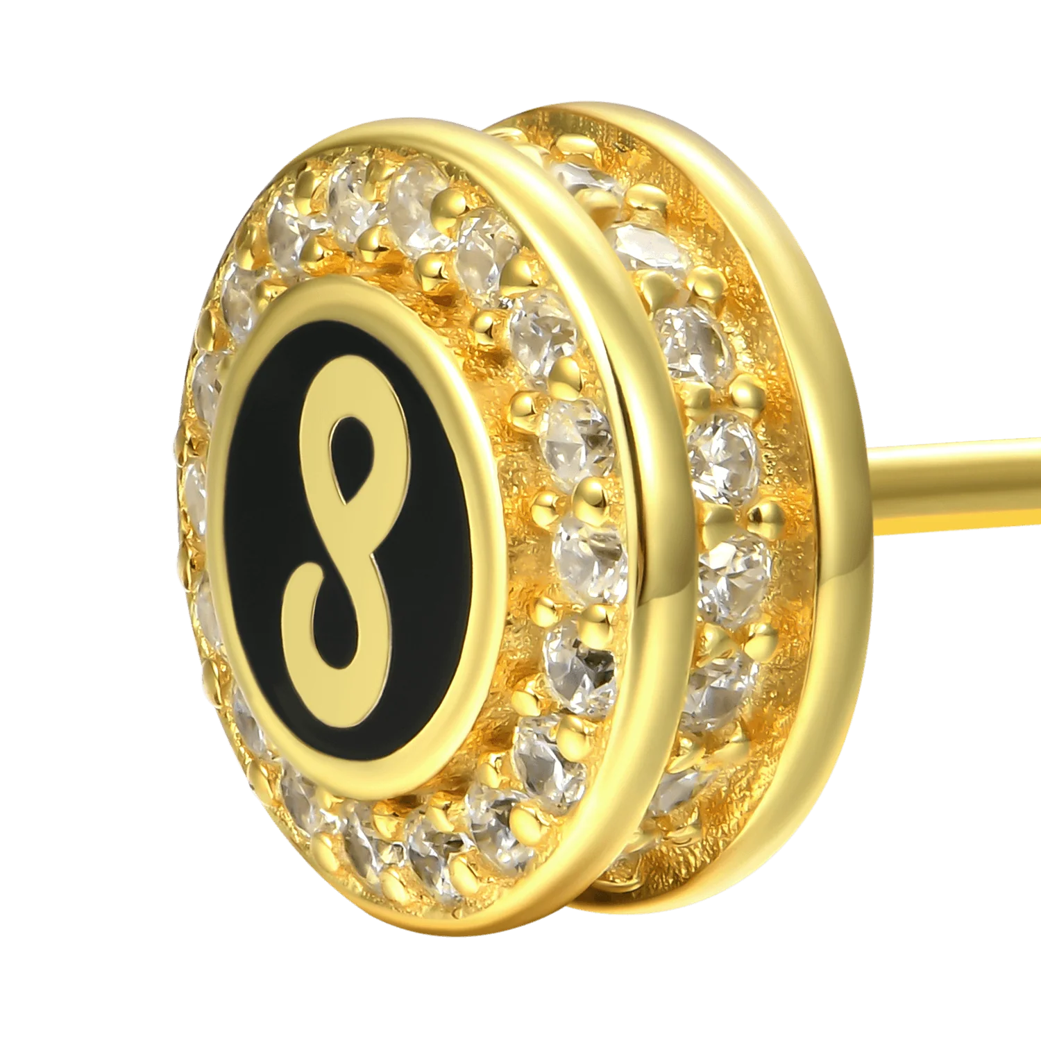 S925 Infinity Stud Earrings - Pair - Image 3