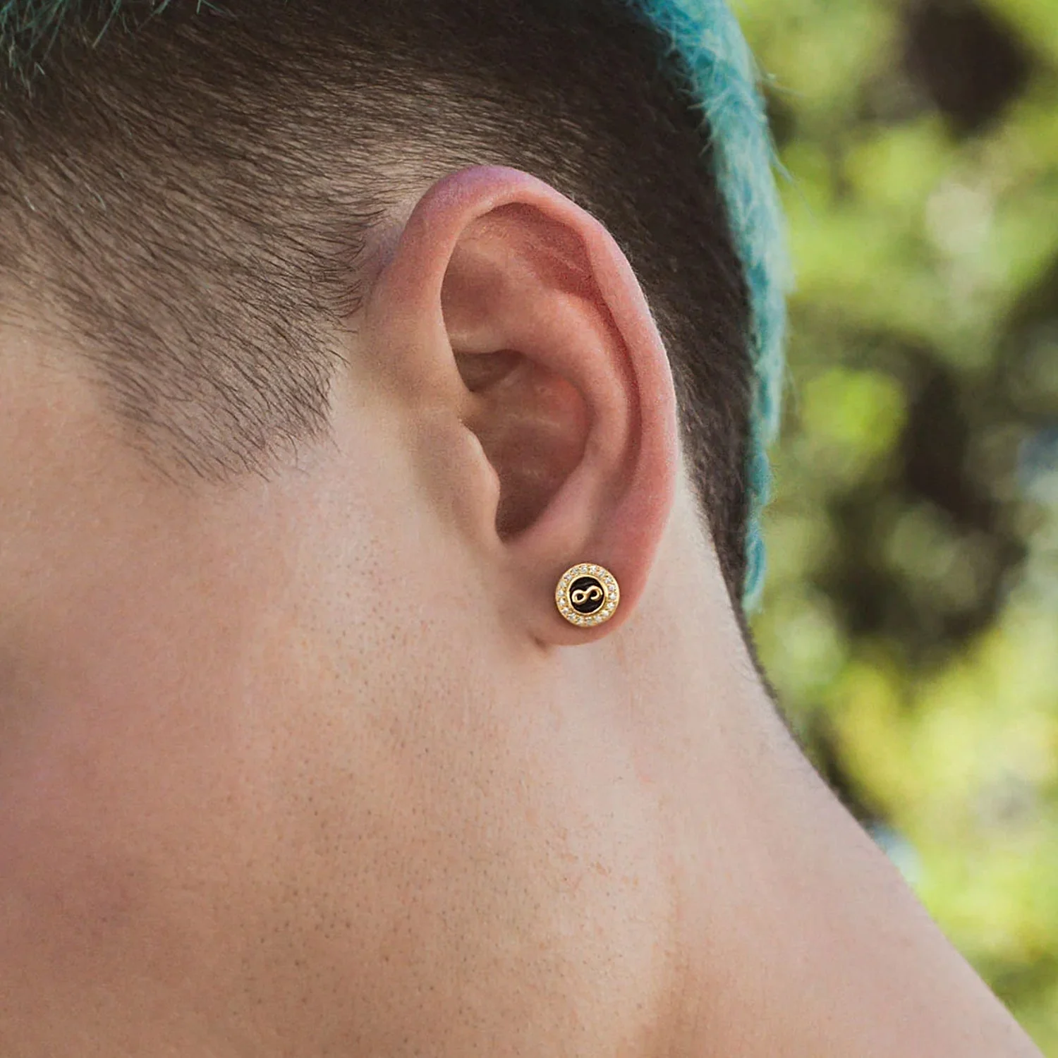 Single Infinity Stud Earring - Image 2