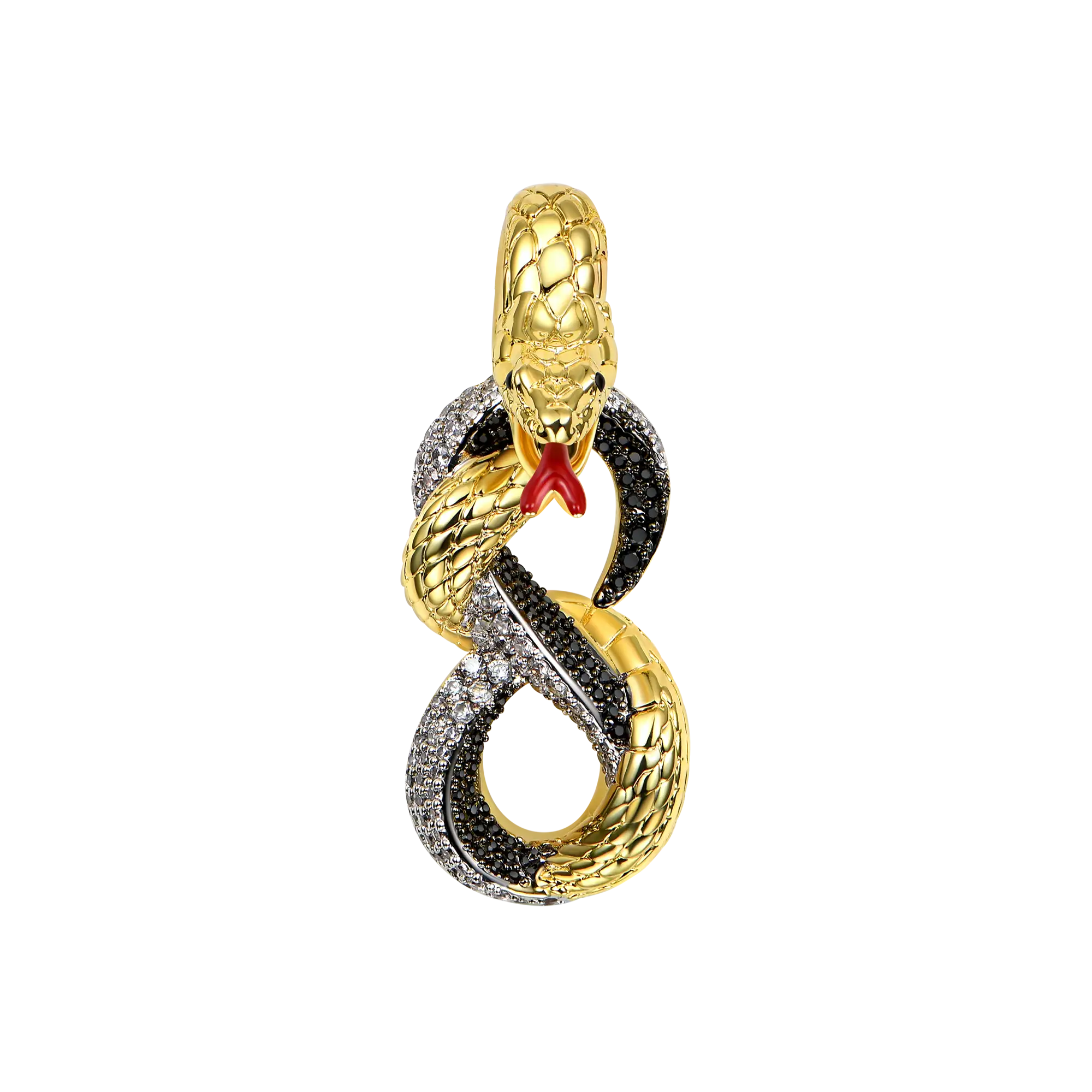 Infinity Tri-tone Snake Pendant - Image 3