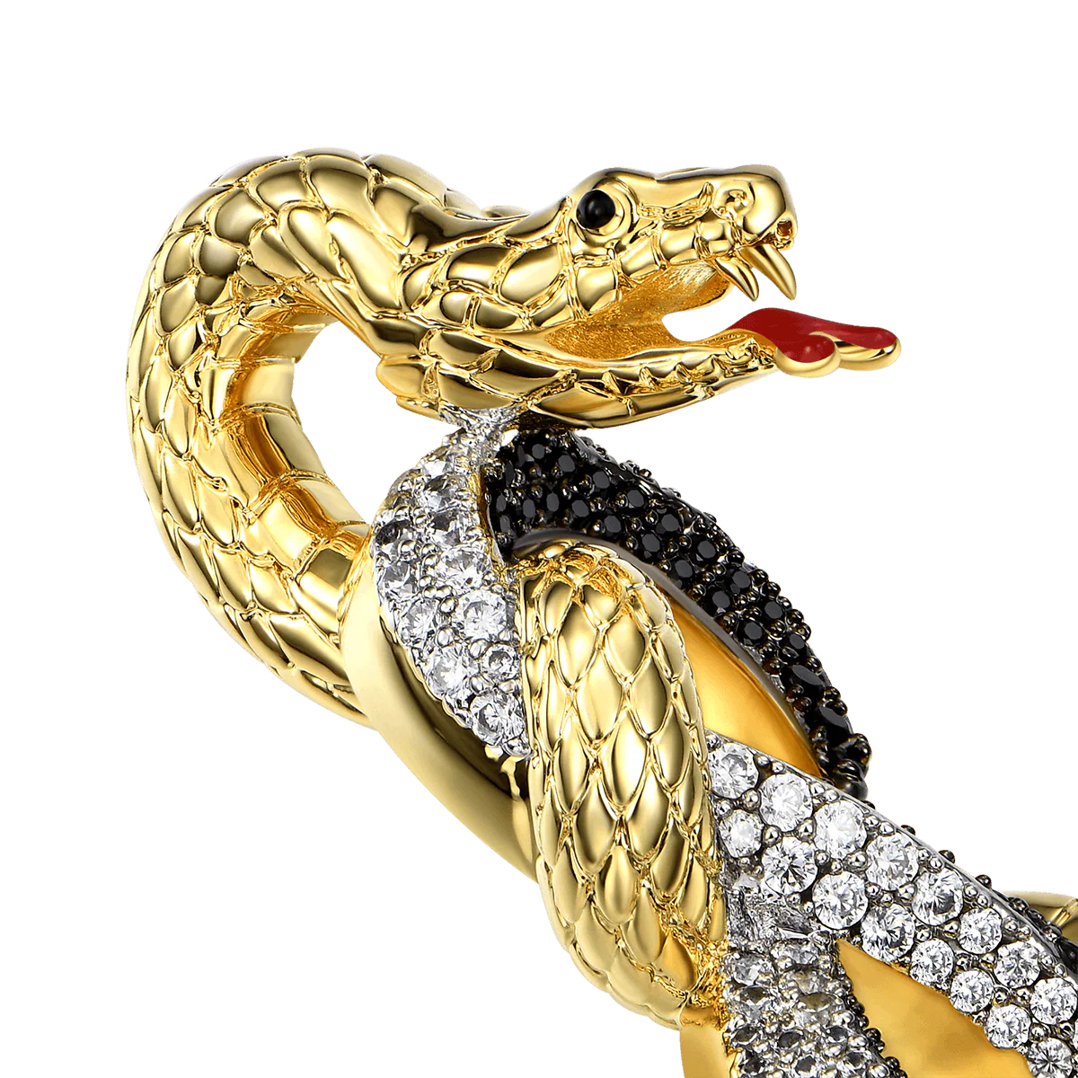 Infinity Tri-tone Snake Pendant - Image 4