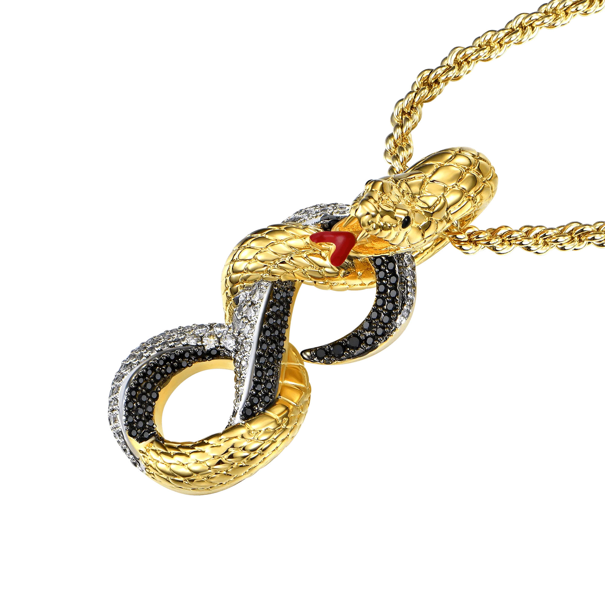 Infinity Tri-tone Snake Pendant - Image 5