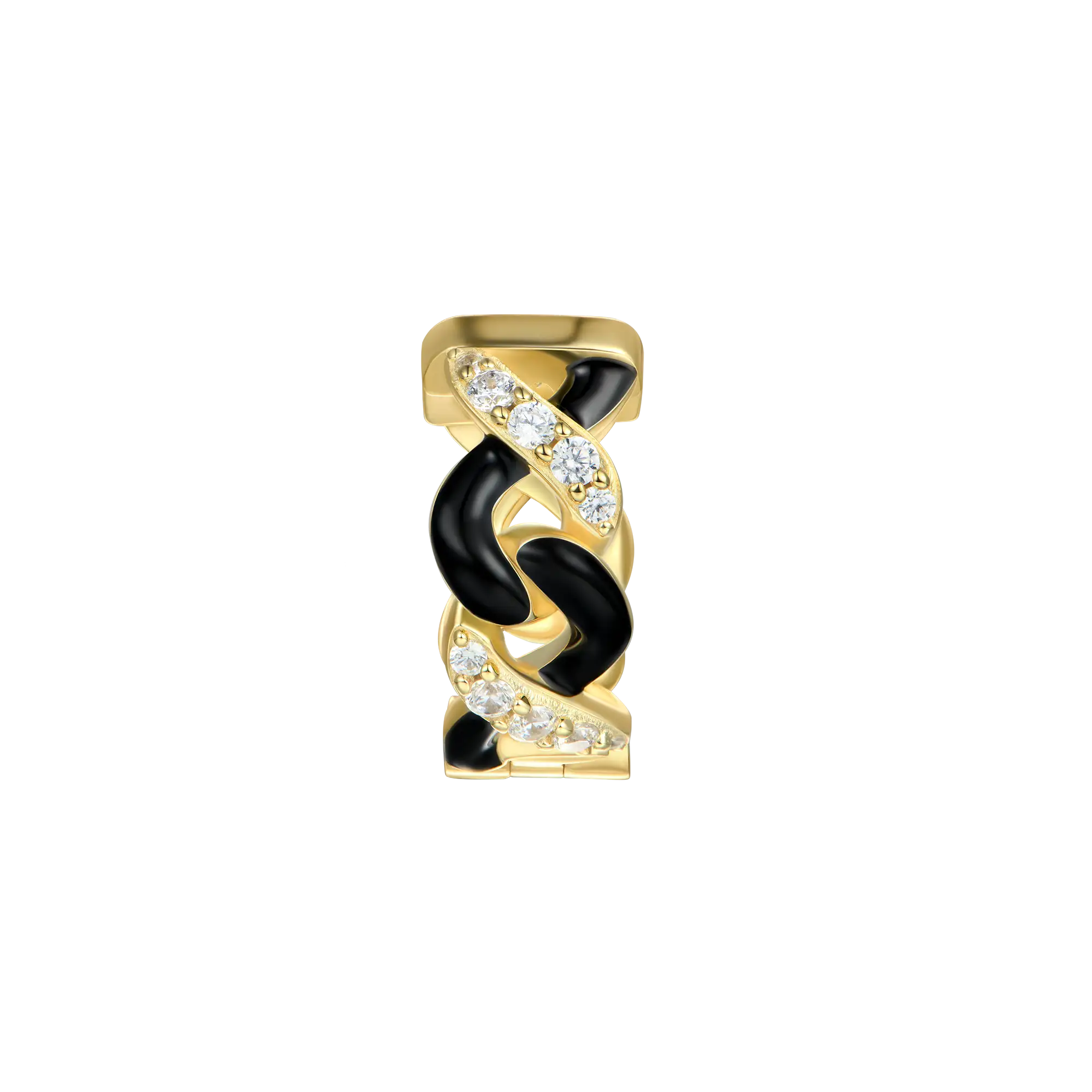 S925 Infinity Two-tone Hoop Earring - Image 3
