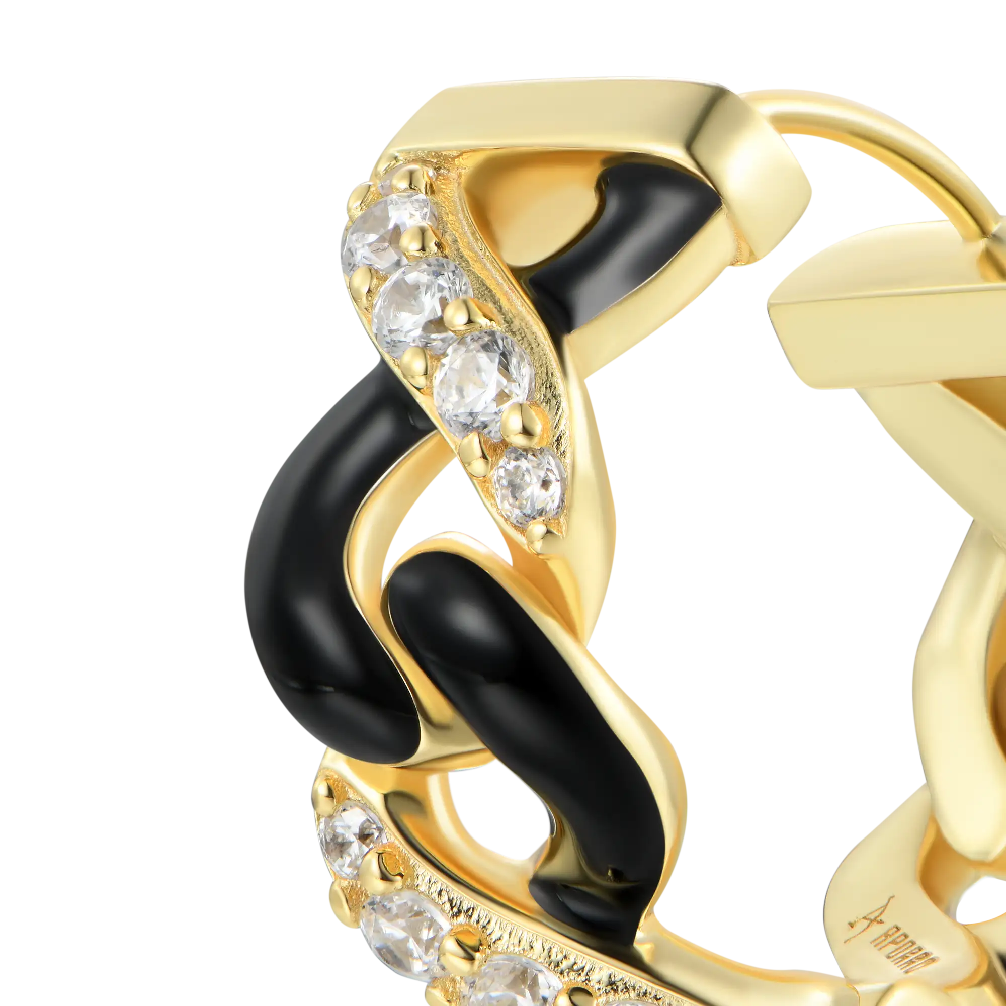 S925 Infinity Two-tone Hoop Earring - Image 4