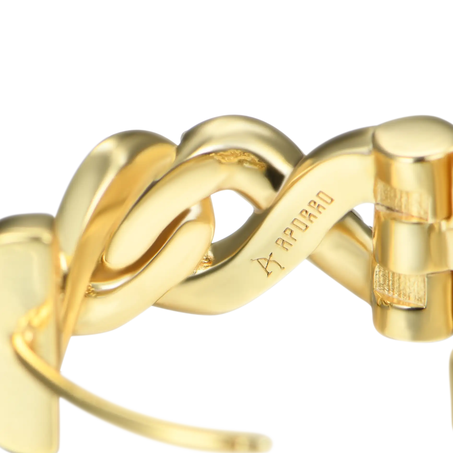 S925 Infinity Two-tone Hoop Earring - Image 5