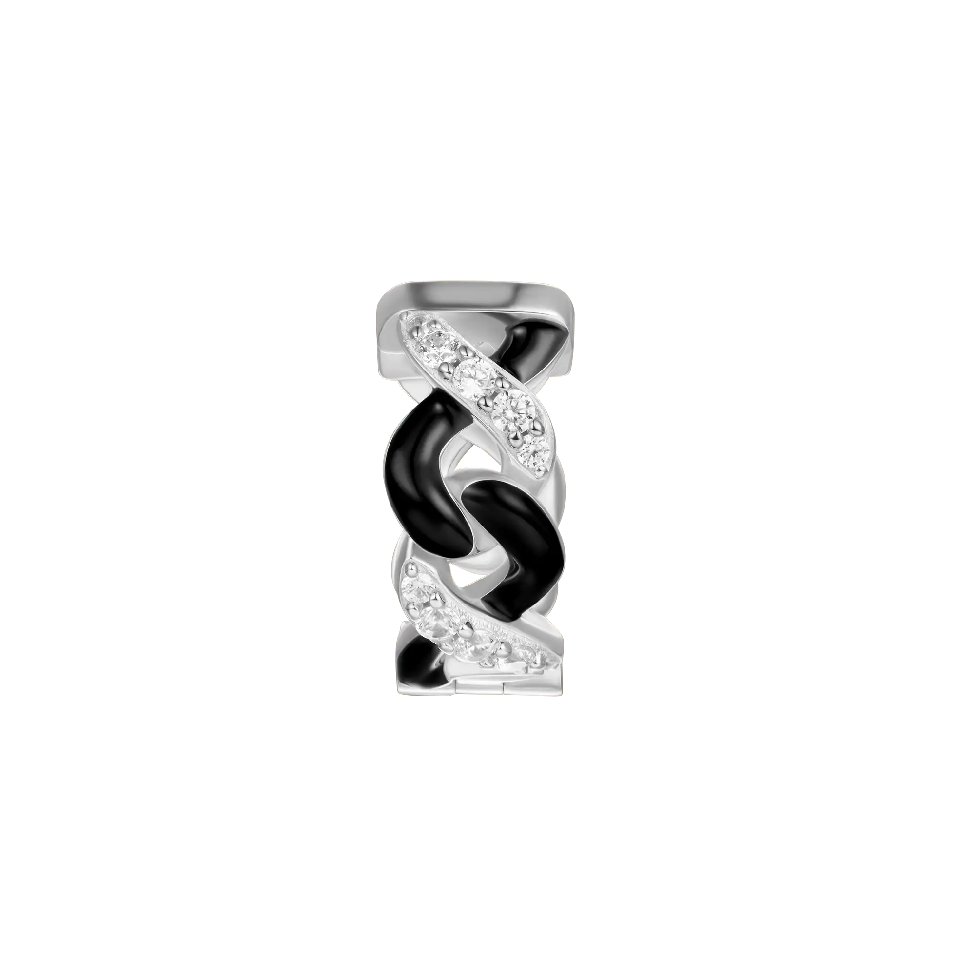 S925 Infinity Two-tone Hoop Earring - Image 8