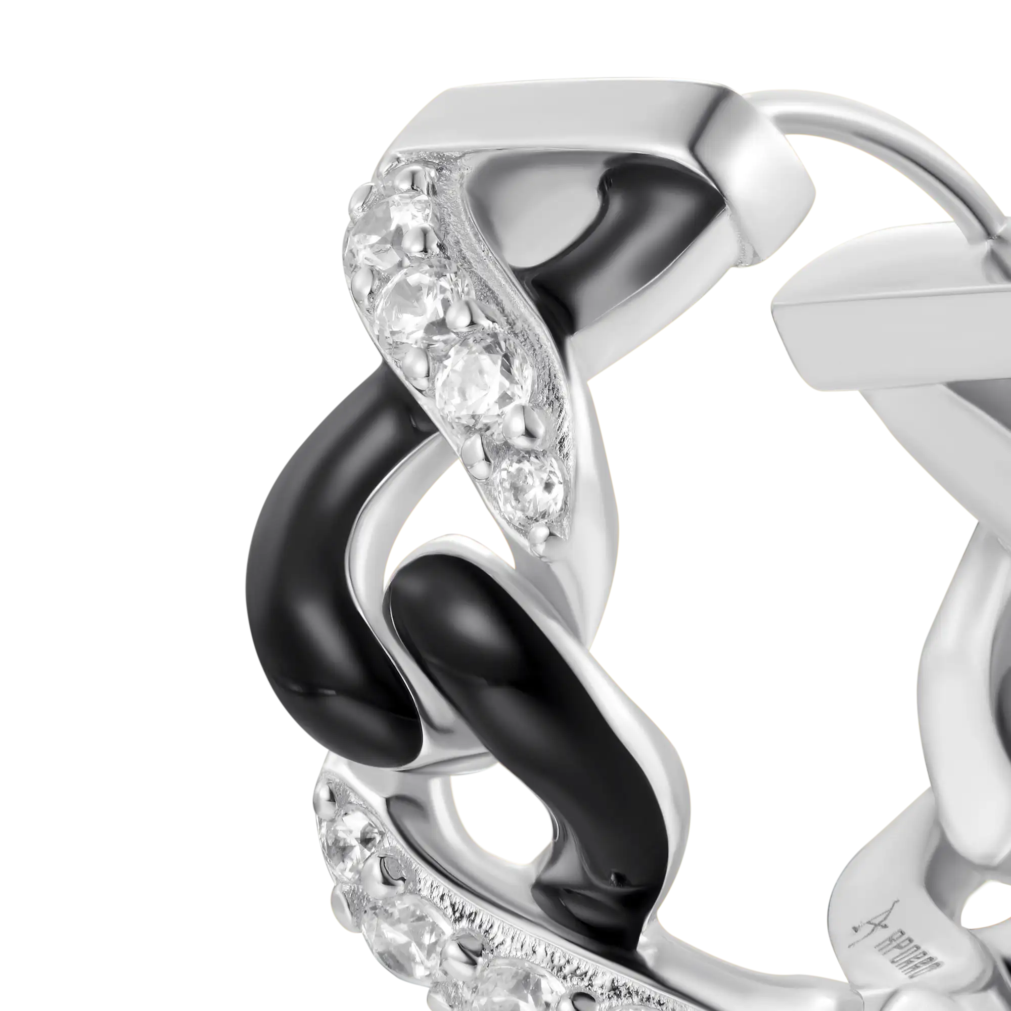 S925 Infinity Two-tone Hoop Earring - Image 9