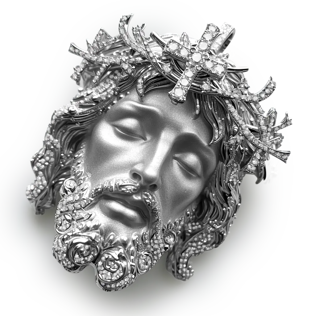 Jesus Piece Iced Pendant - Image 5