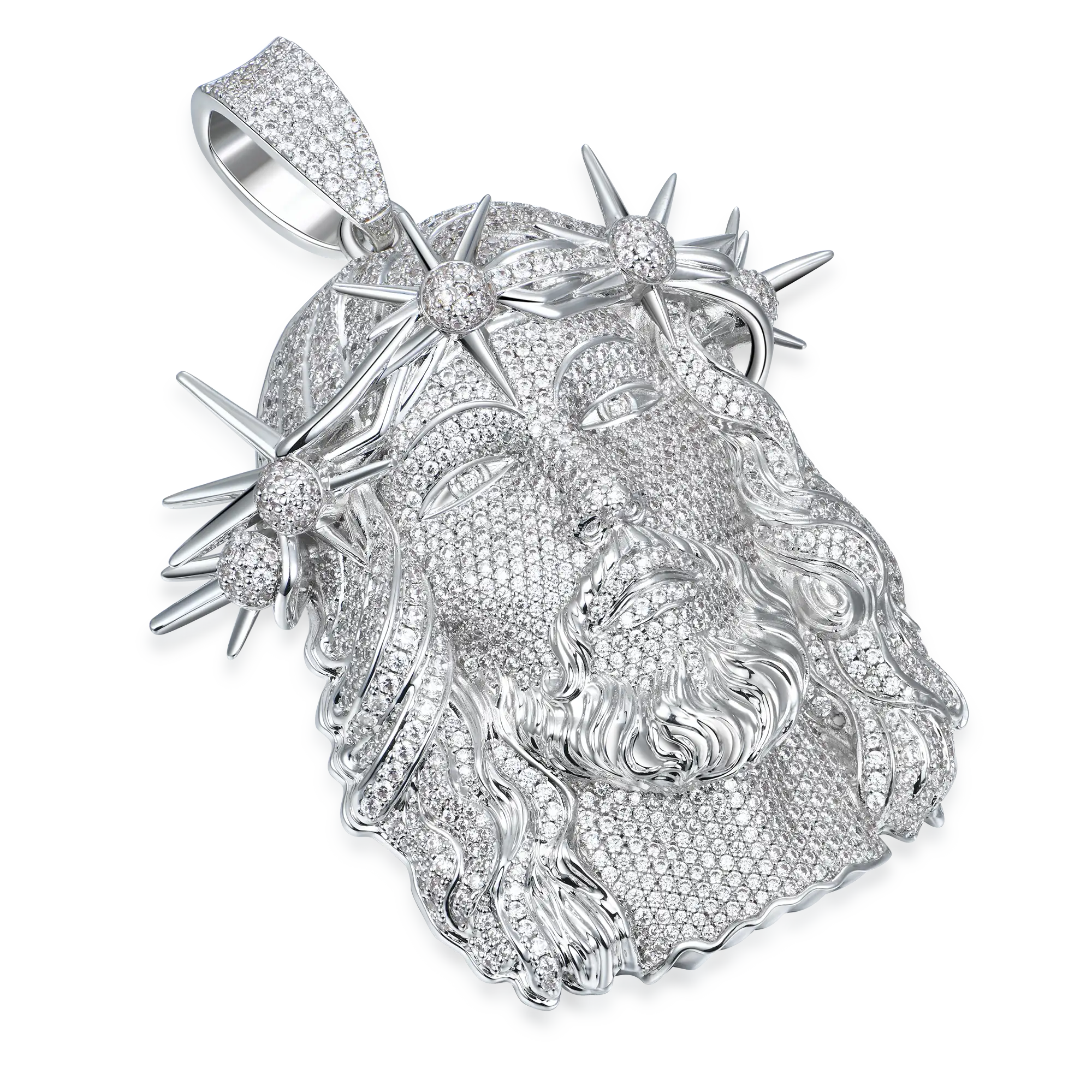 Jesus Piece Fully Iced Pendant - Large - Image 3