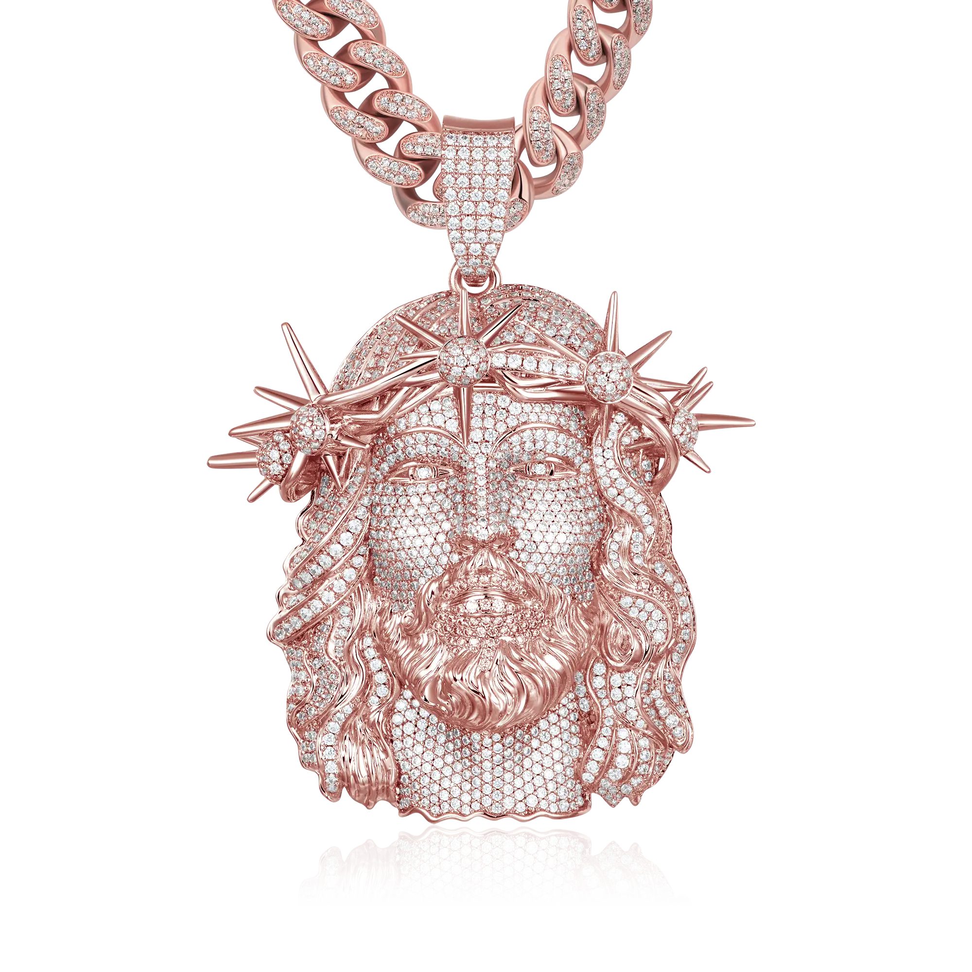 Jesus Piece Fully Iced Pendant - Large - Image 8