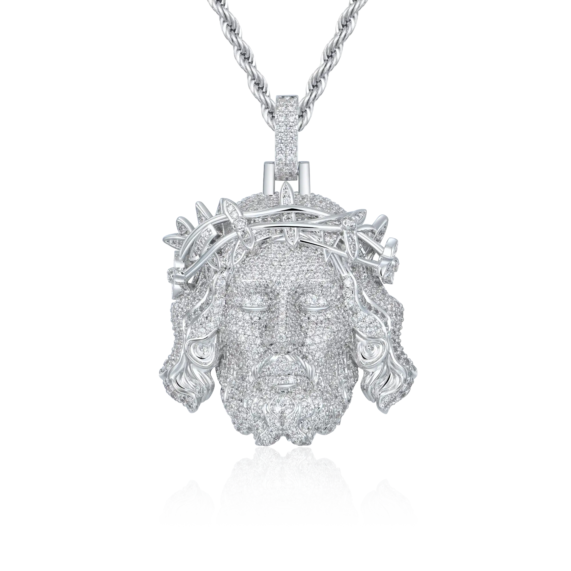 Jesus Piece Iced Pendant - Style 2 - Image 2