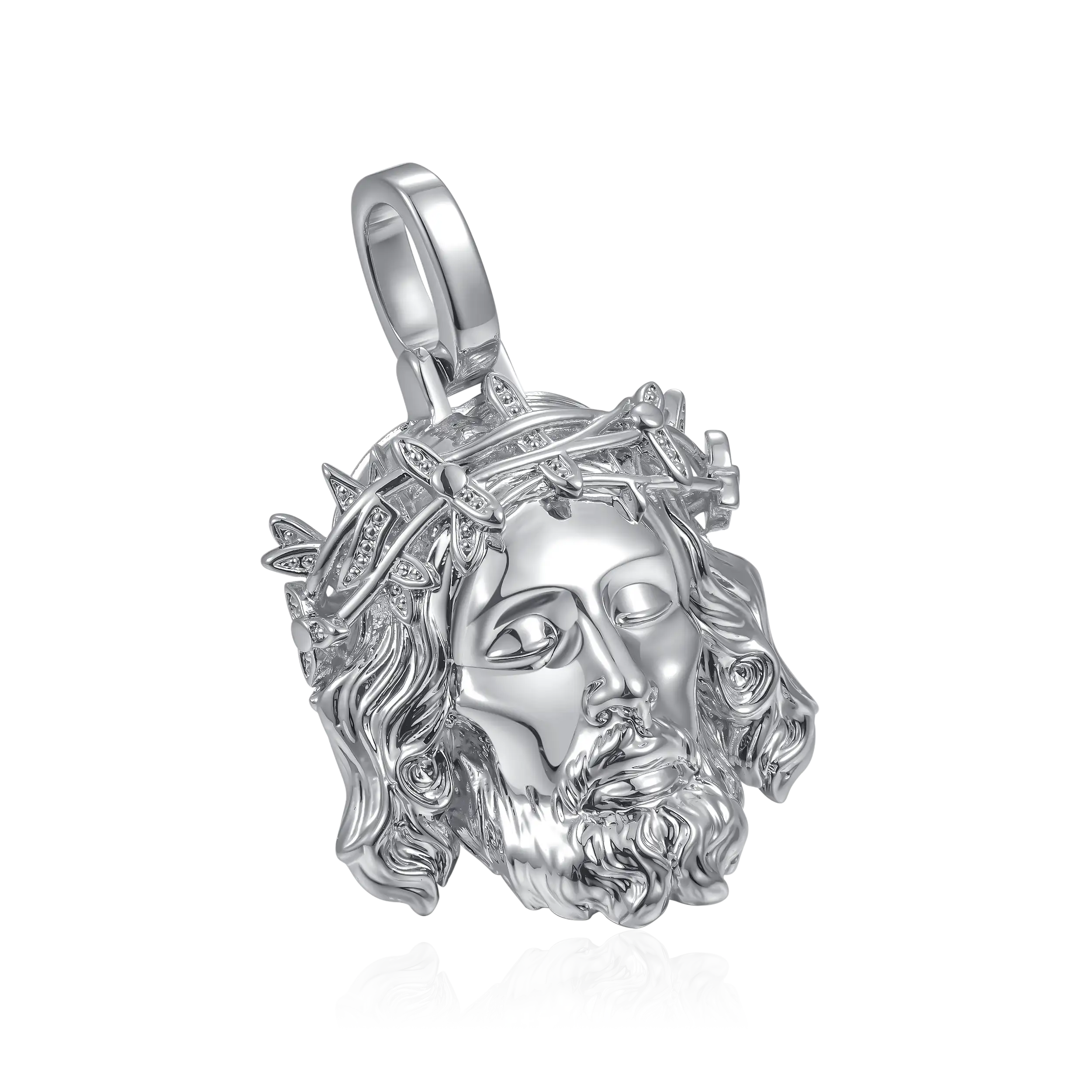 Jesus Piece Plain Gold Pendant - Micro - Image 13
