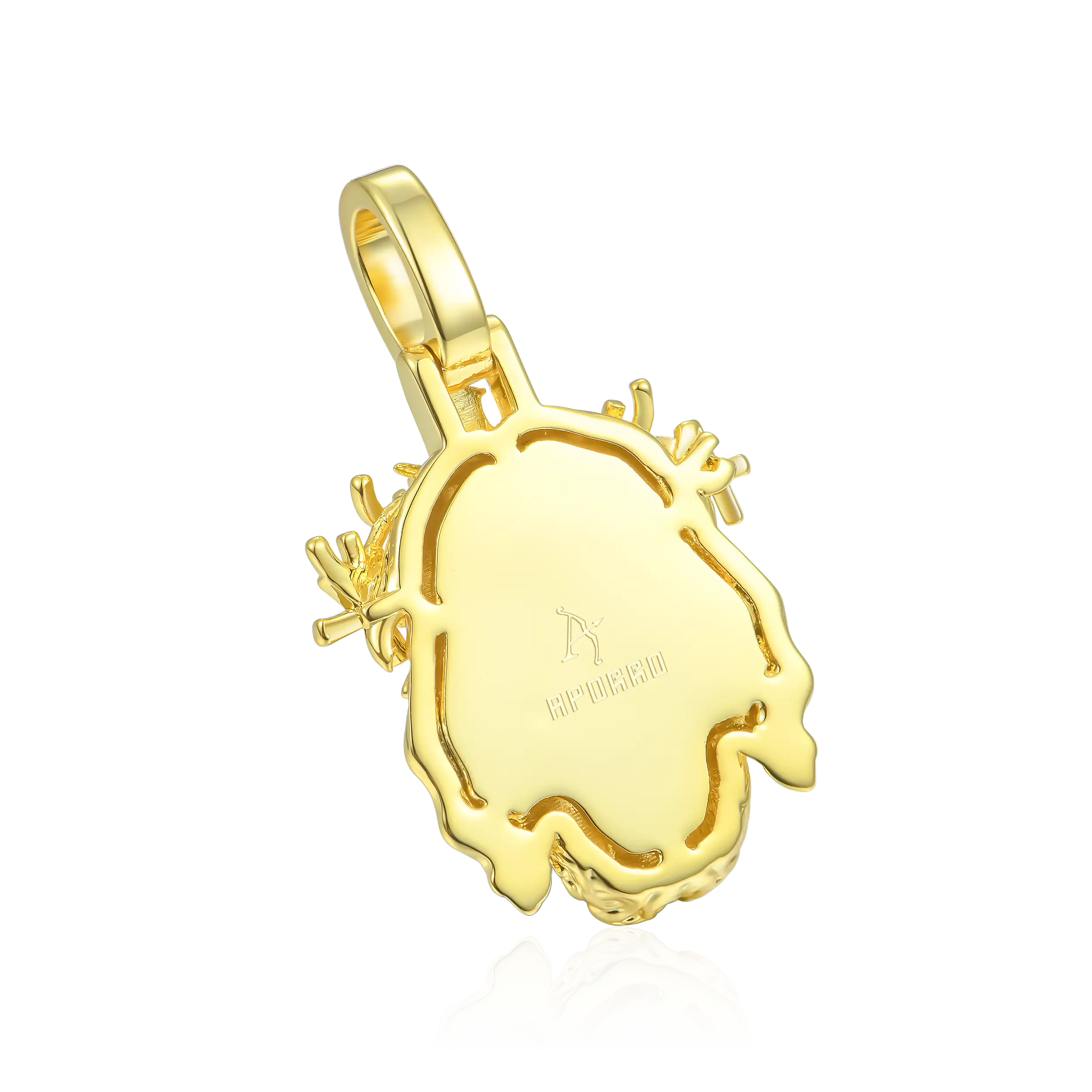 Jesus Piece Plain Gold Pendant - Micro - Image 18