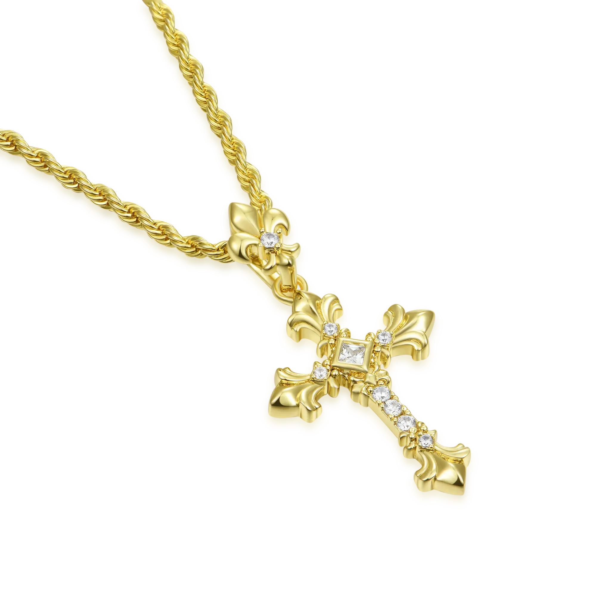 Knight Flower Cross Pendant - Image 10
