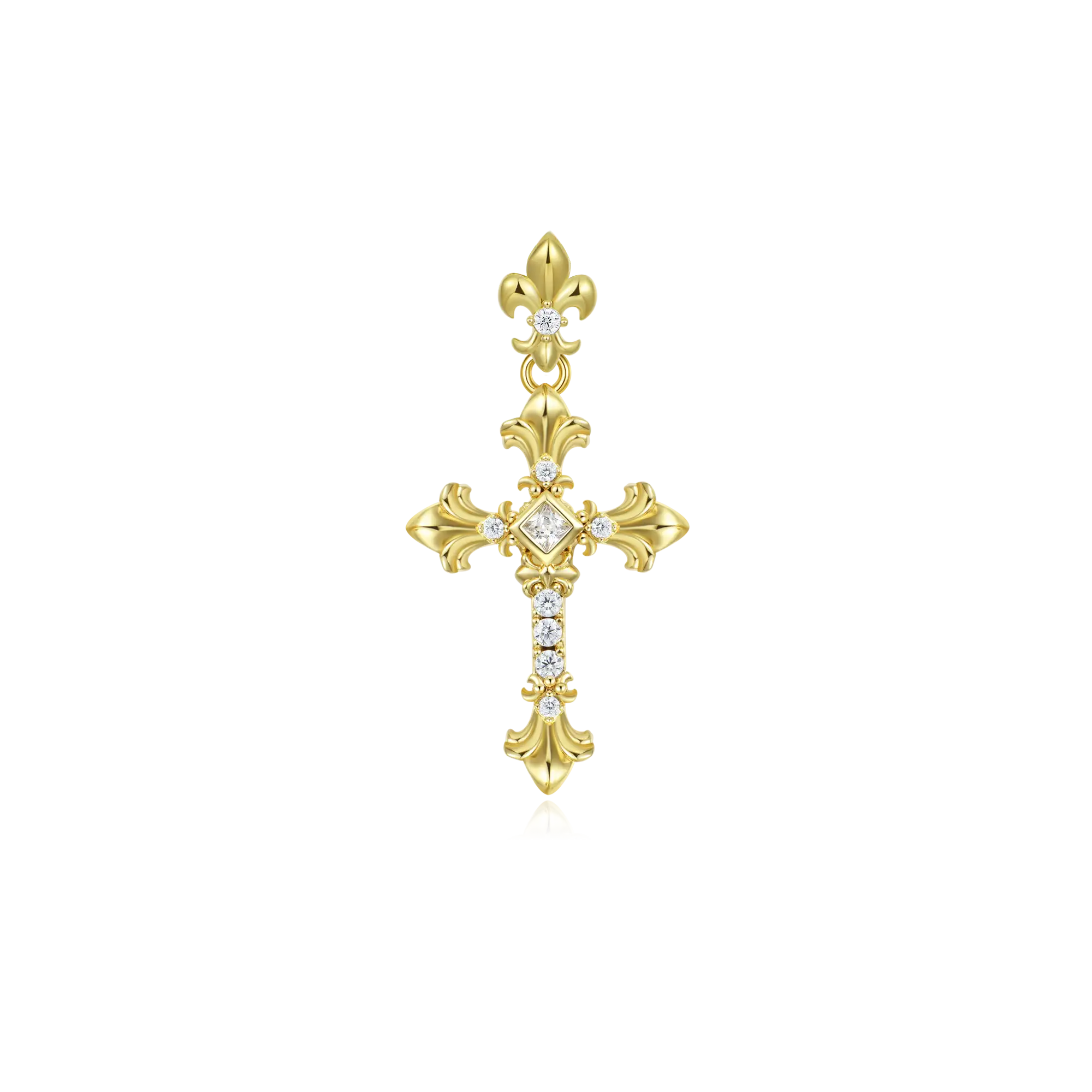 Knight Flower Cross Pendant
