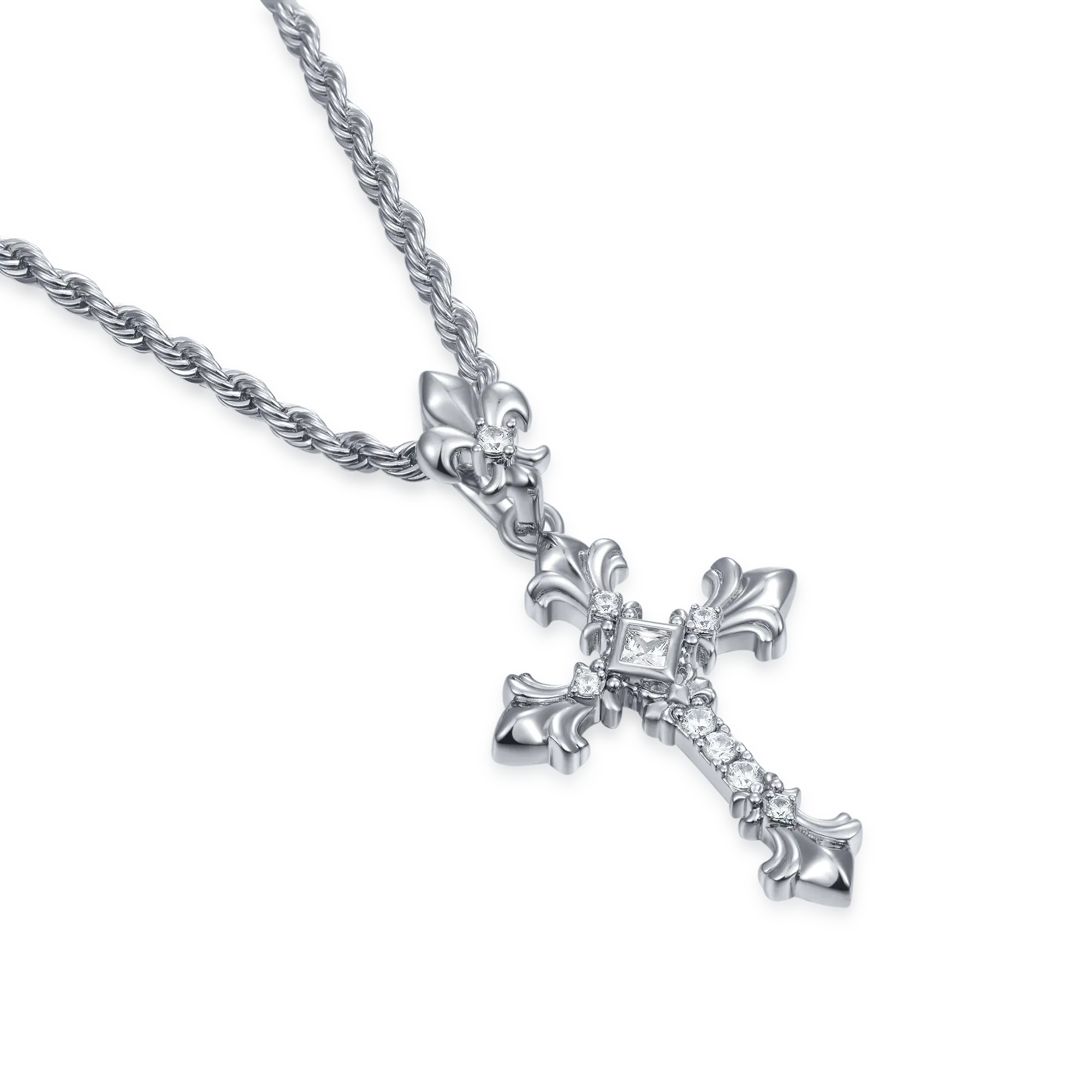 Knight Flower Cross Pendant - Image 10