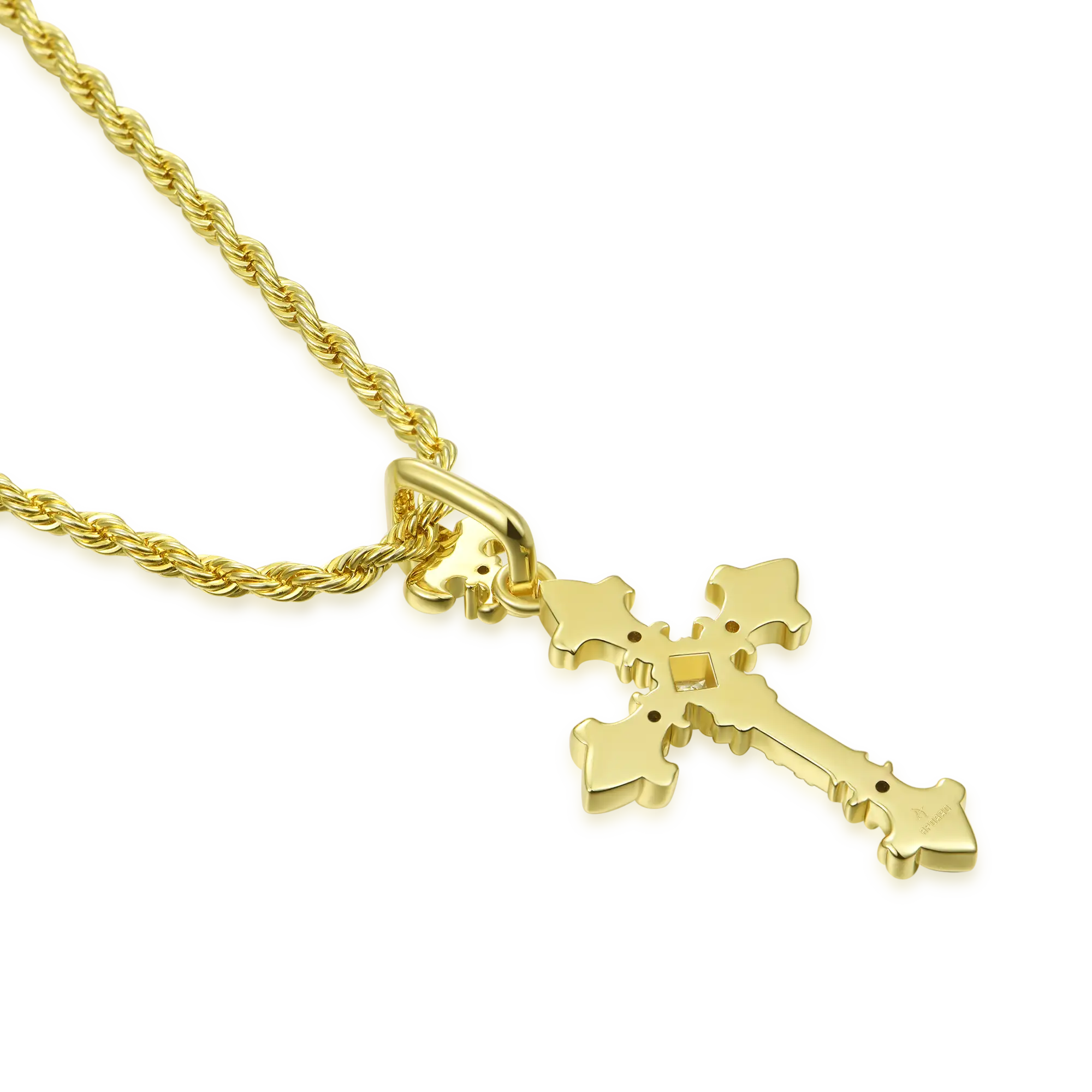 Knight Flower Cross Pendant - Image 6