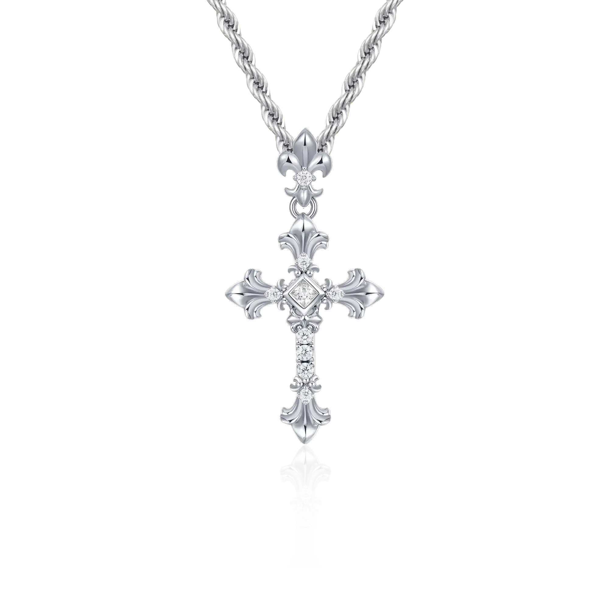 Knight Flower Cross Pendant - Image 9