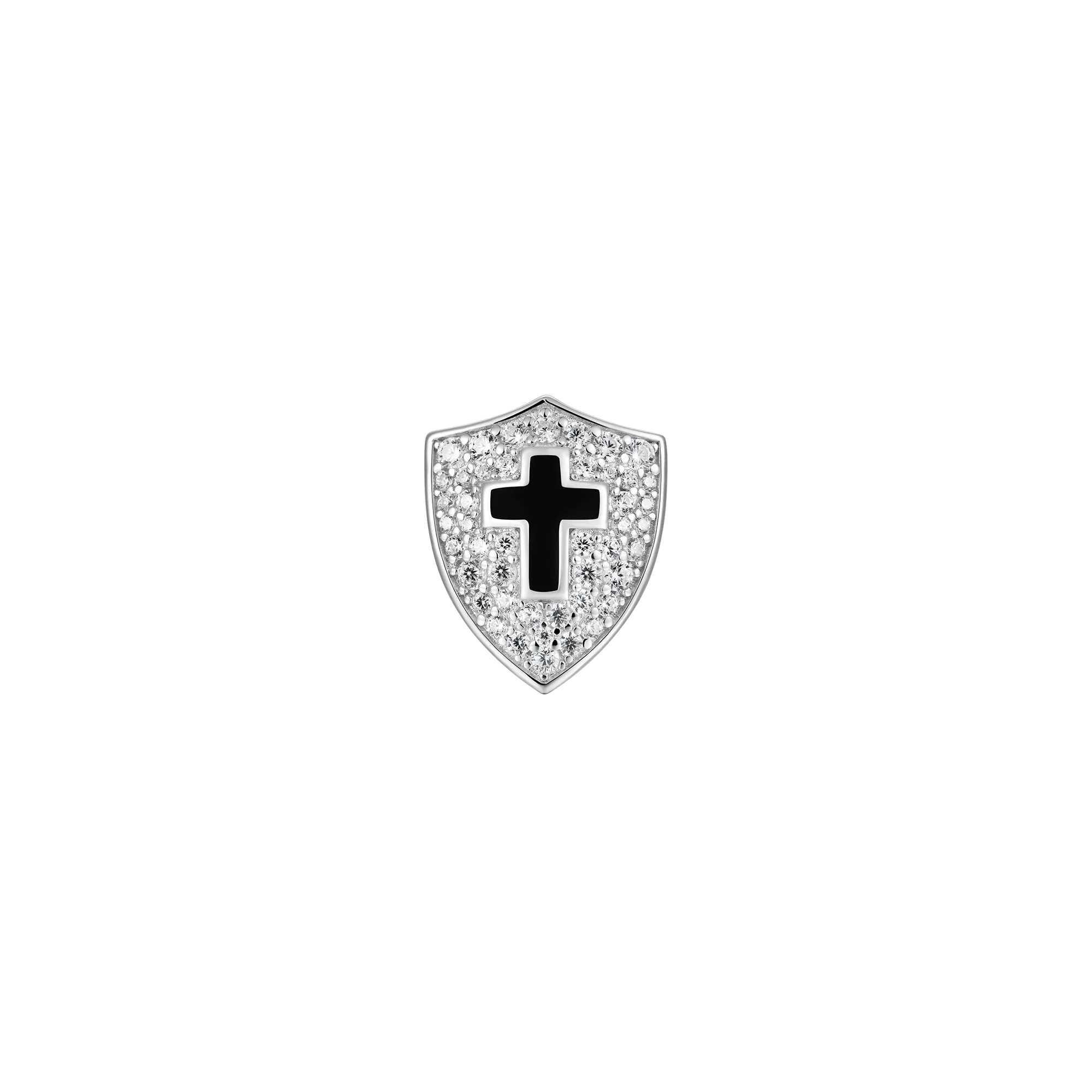 S925 Knight Shield Stud Earrings - Pair - Image 7