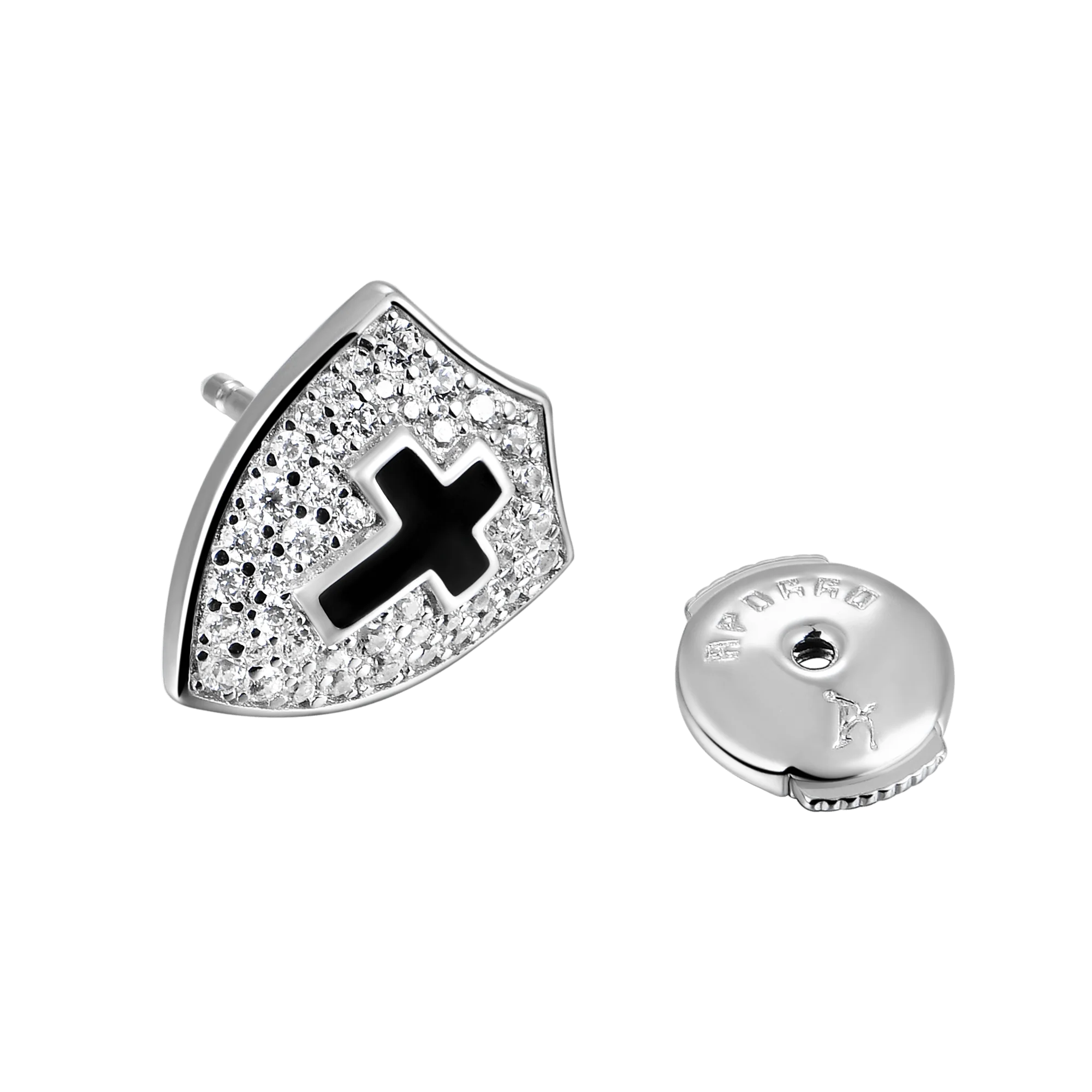 Knight Shield Stud Earring-Single - Image 5