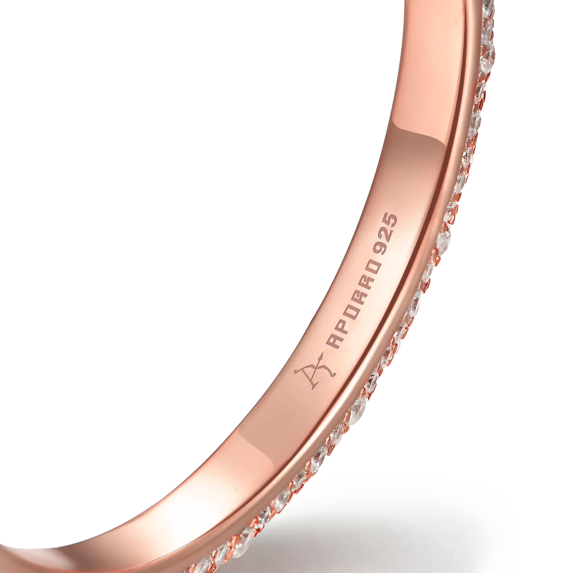 S925 Large Paved Hoop Earring - Single - Image 12