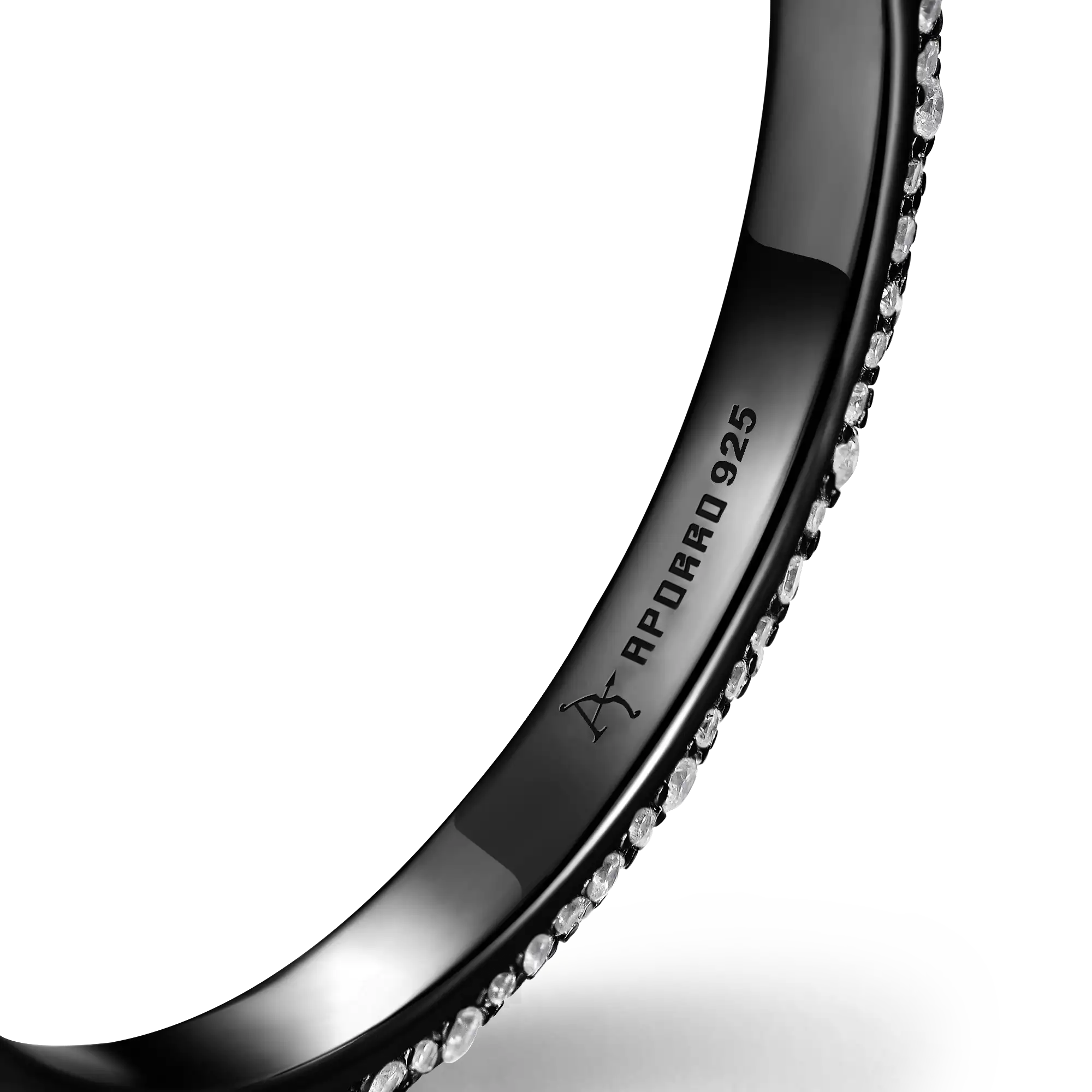S925 Large Paved Hoop Earring - Single - Image 15