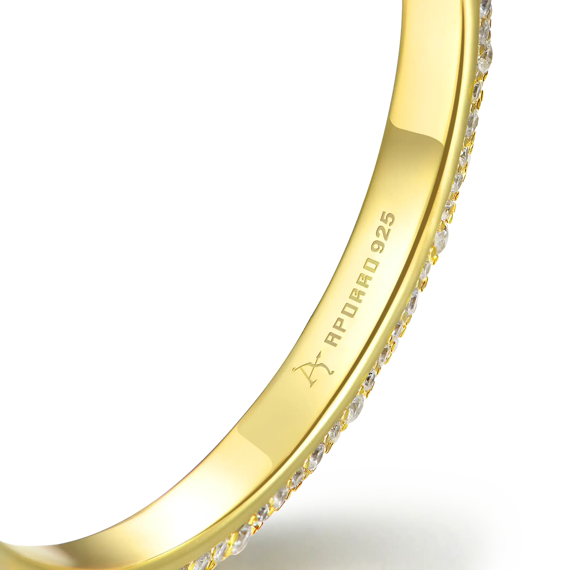 S925 Large Paved Hoop Earring - Single - Image 8
